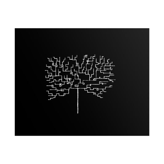 Minimalist Circuit Tree Poster – Modern Tech Wall Art