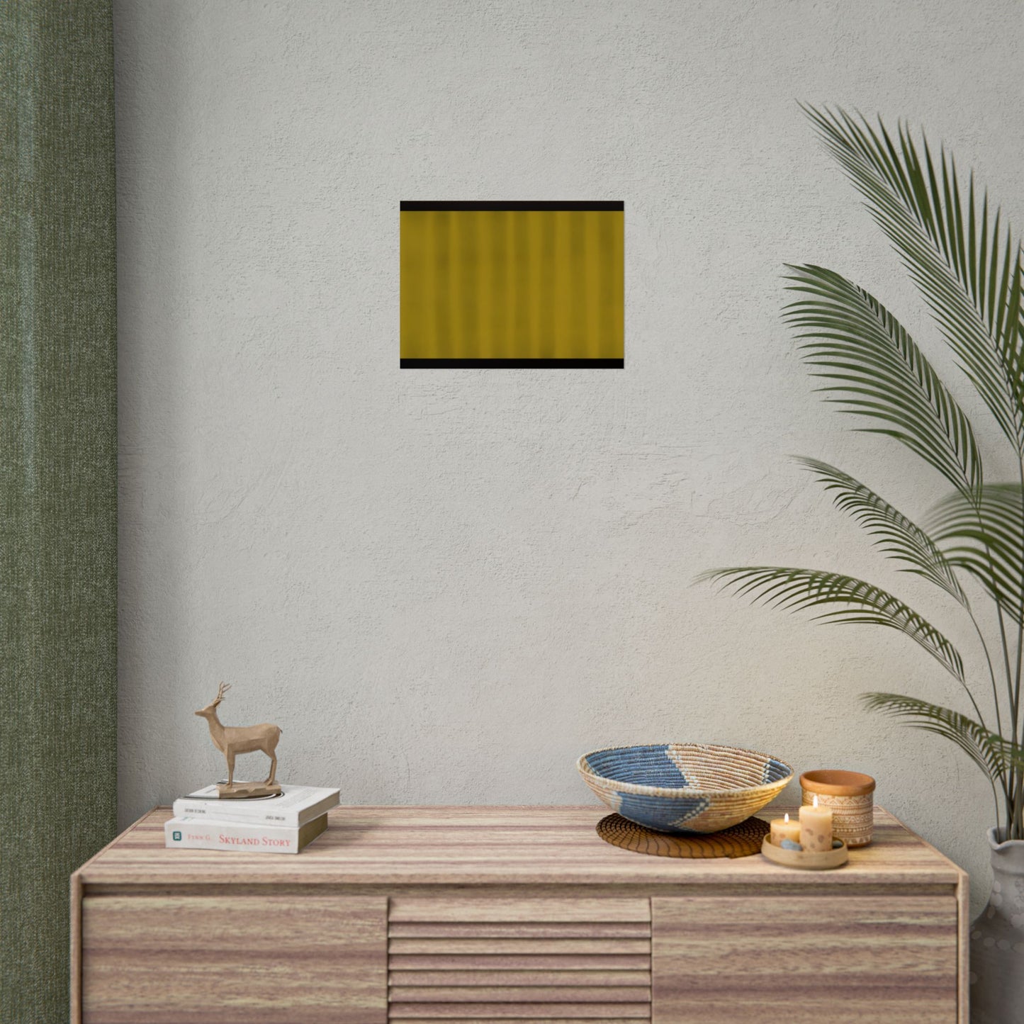 Gold Minimalist Rolled Poster — Modern Metallic Wall Art