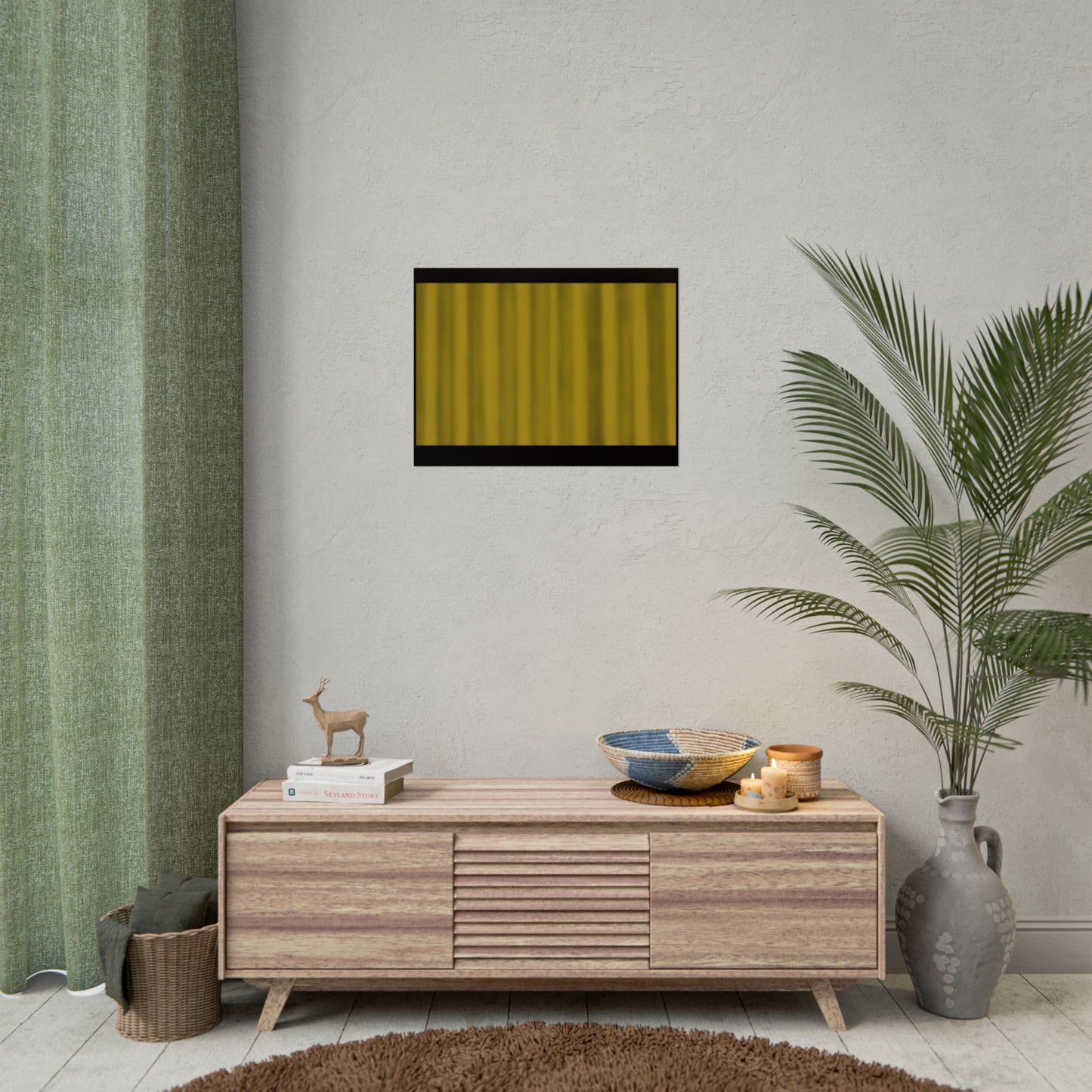 Gold Curtain Rolled Poster — Theater Stage Wall Art
