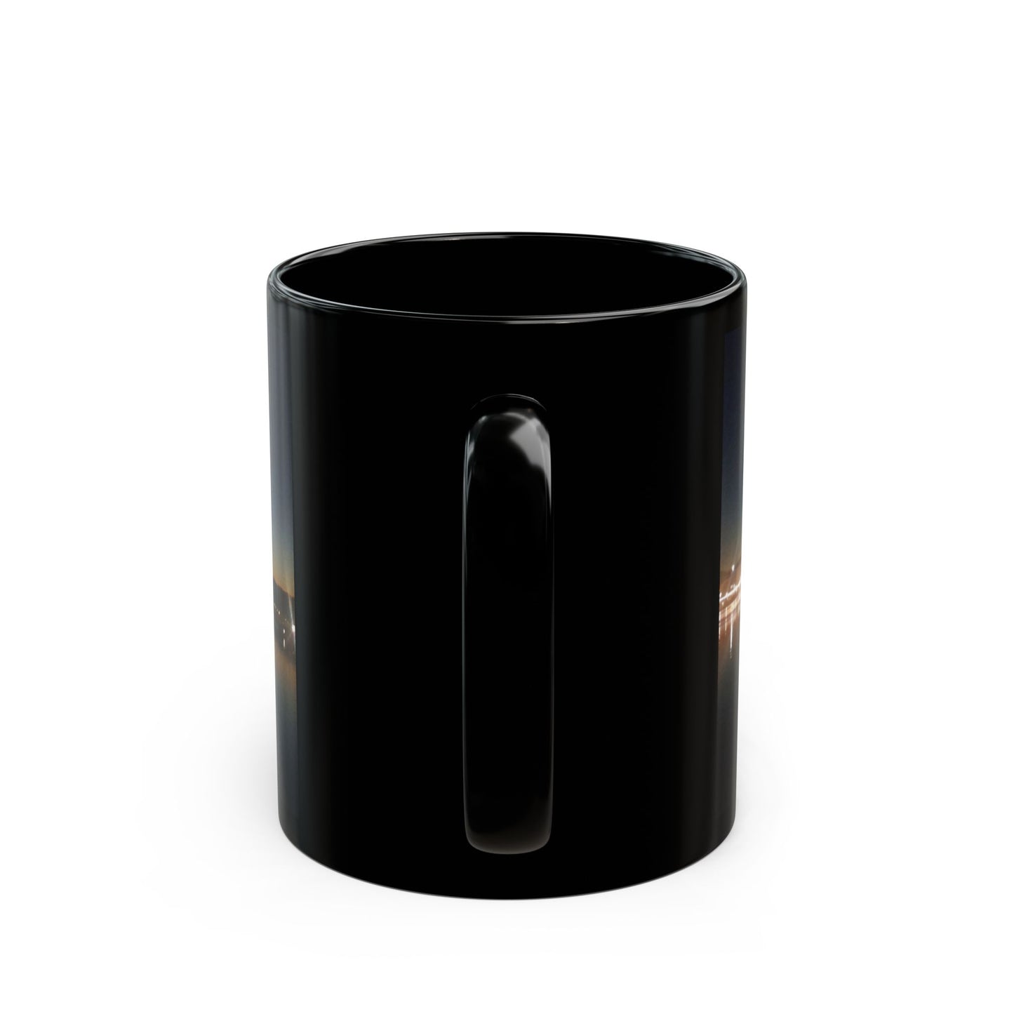 Sunset Horizon Switzerland Black Mug Reflection 11oz/15oz