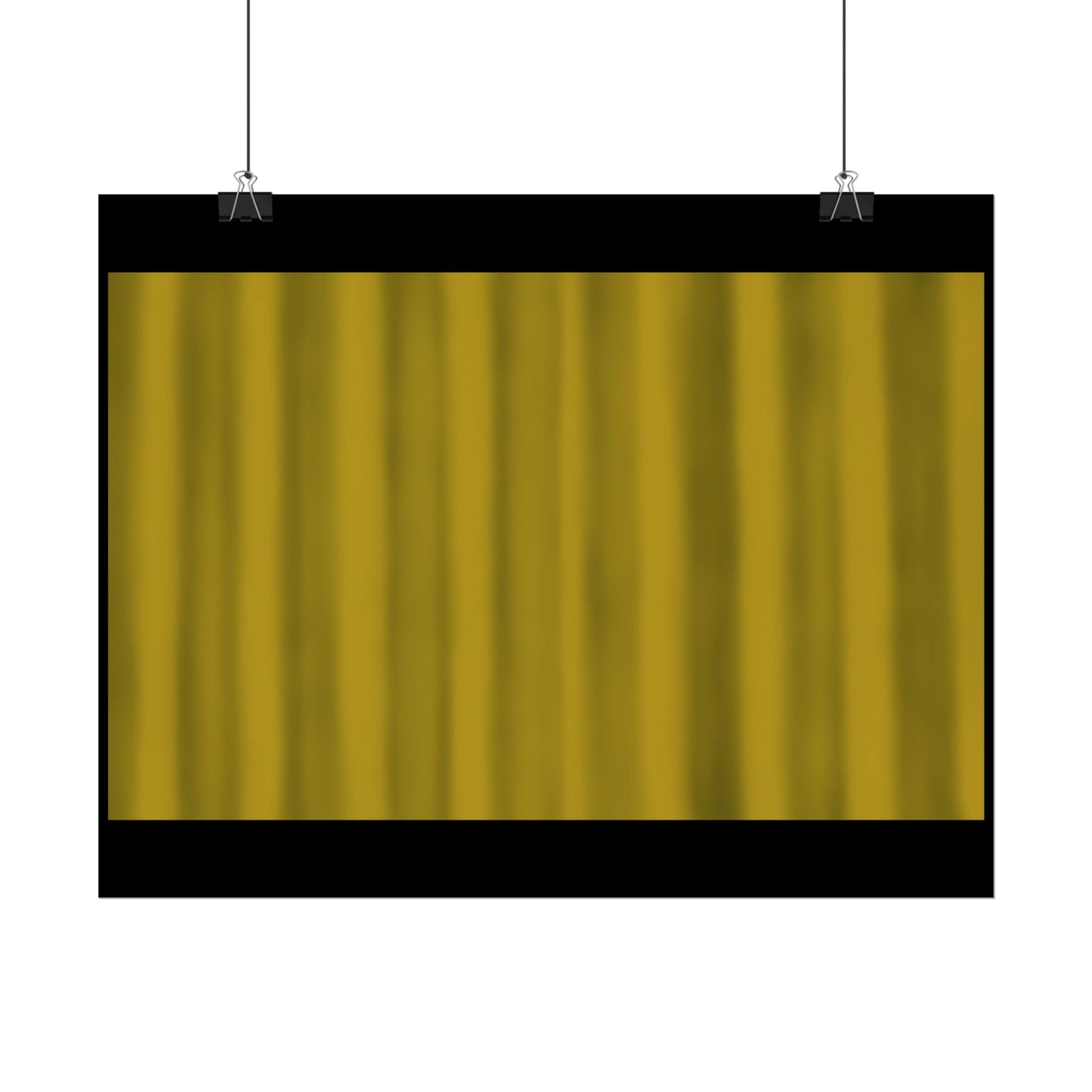 Gold Curtain Rolled Poster — Theater Stage Wall Art