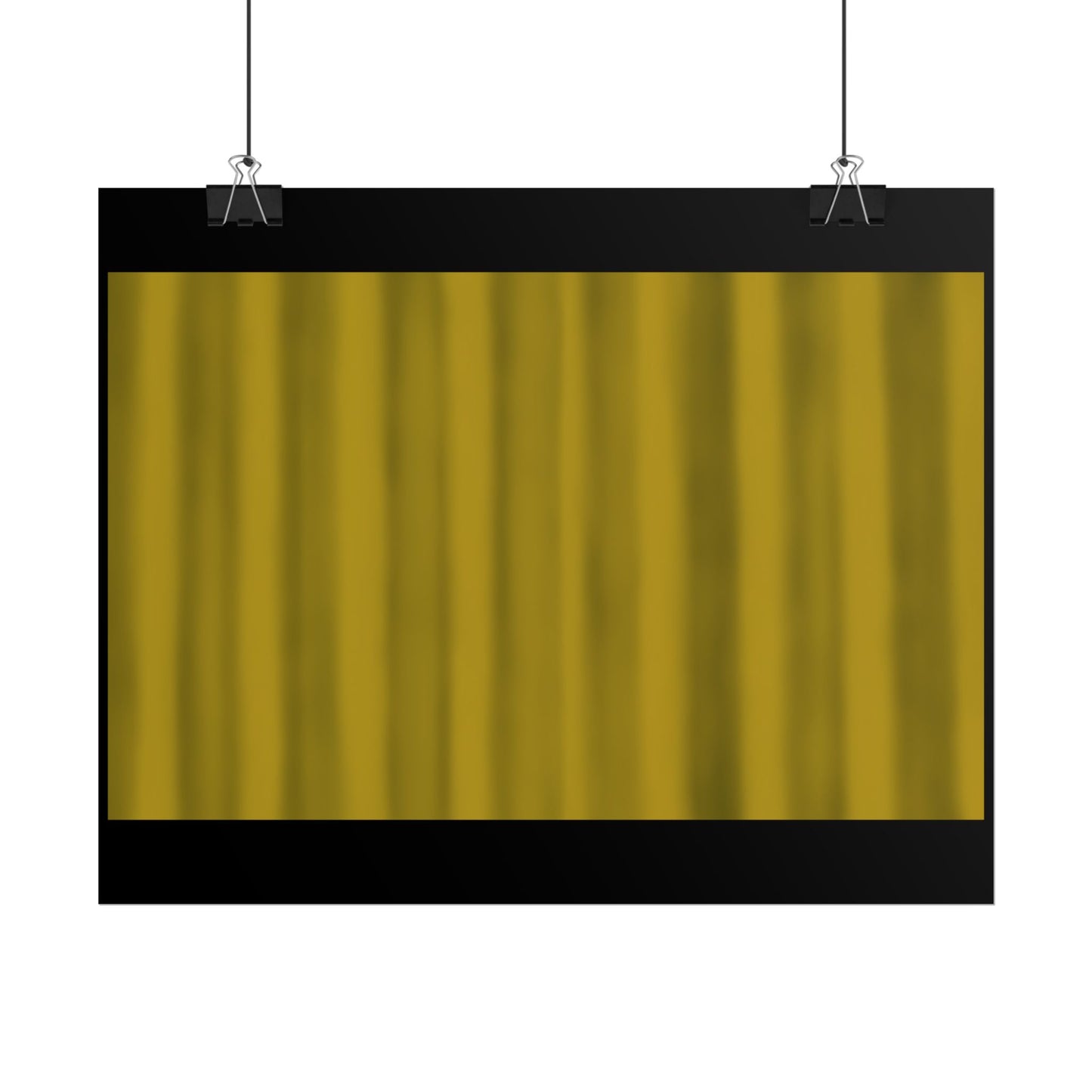 Gold Curtain Rolled Poster — Theater Stage Wall Art