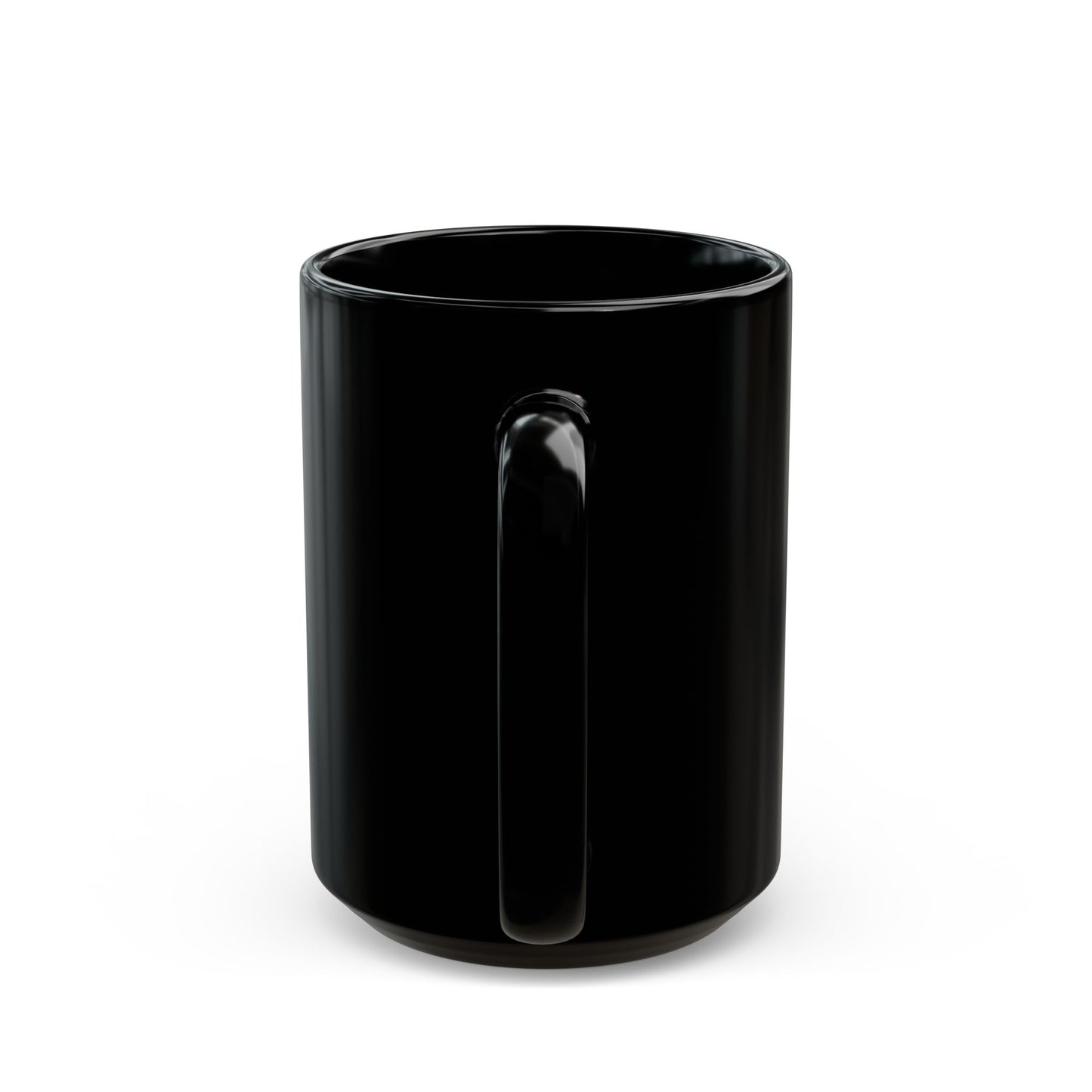 Black Ceramic Mug with Minimalist Geometric Blueprint Design — Modern Architectural Coffee mug(11oz, 15oz)