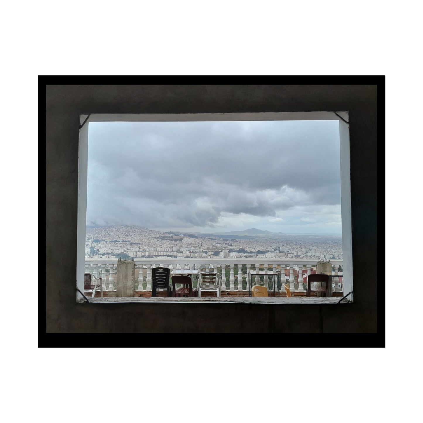 Cityscape Window Poster — Rolled Wall Art