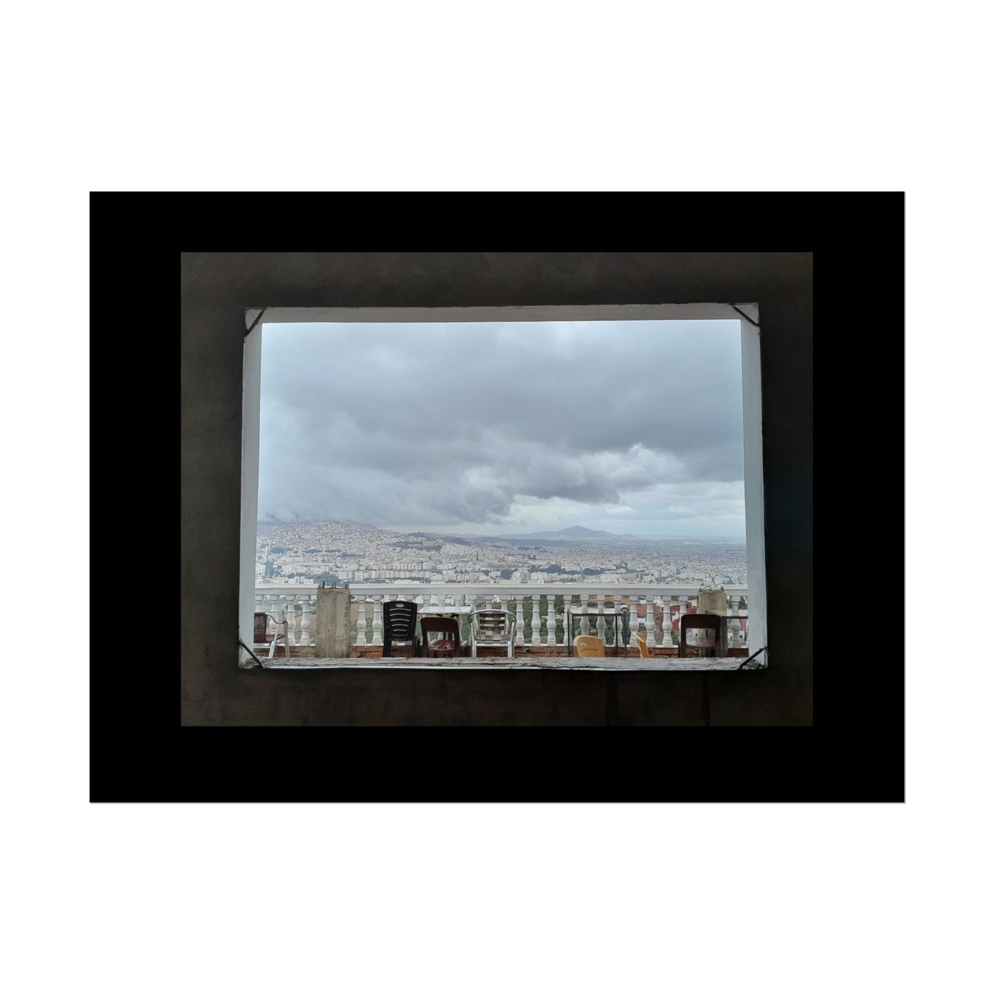 Cityscape Window Poster — Rolled Wall Art