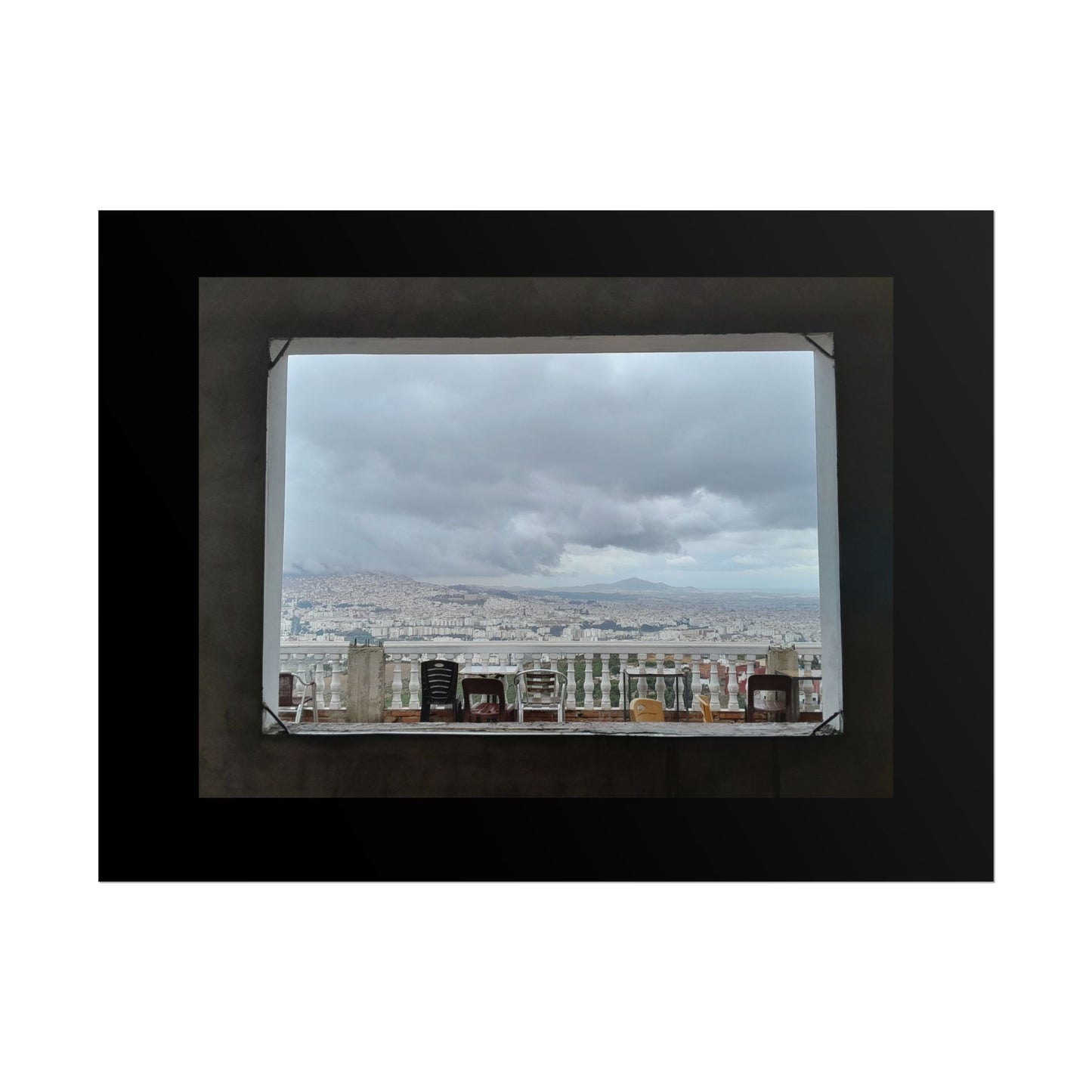 Cityscape Window Poster — Rolled Wall Art