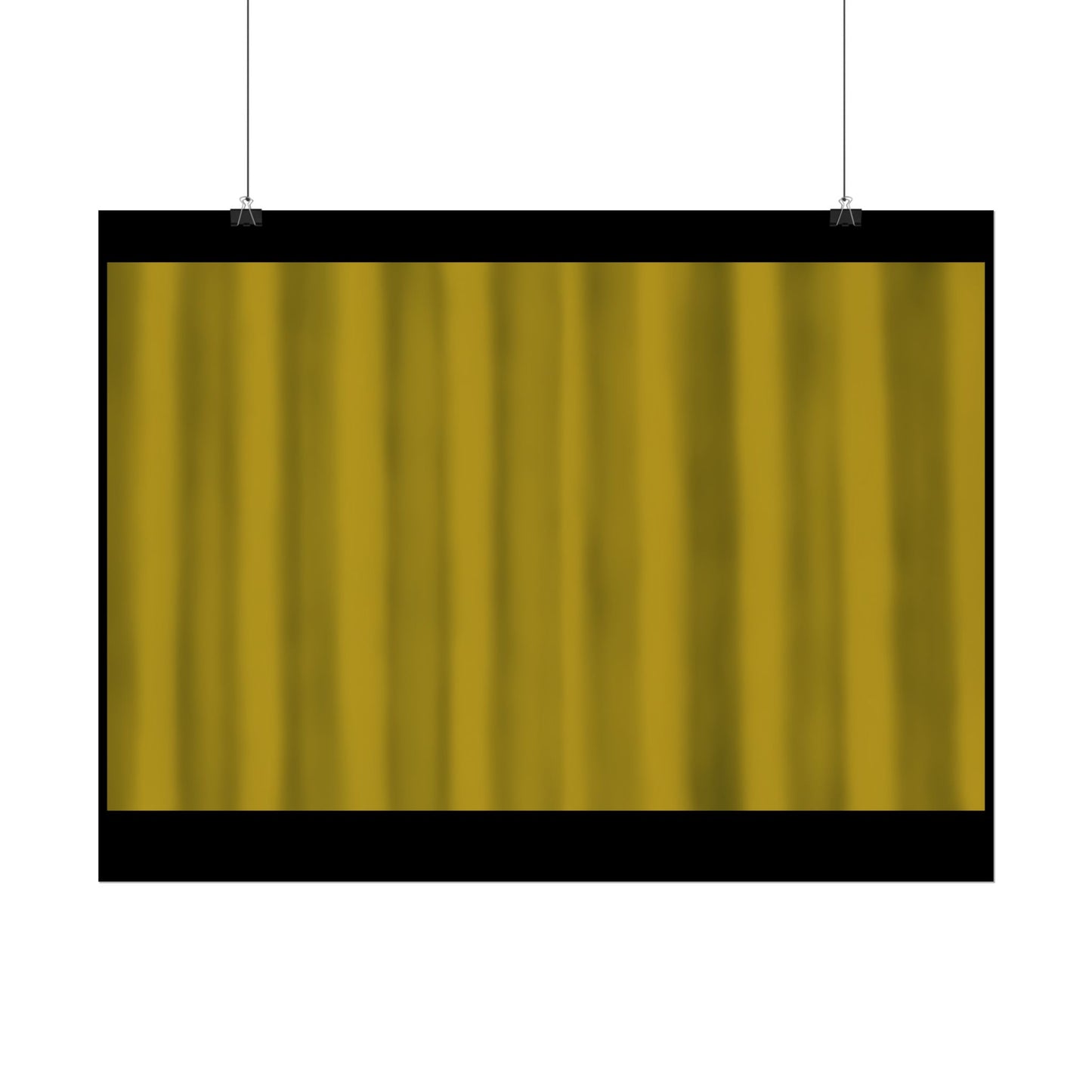 Gold Curtain Rolled Poster — Theater Stage Wall Art