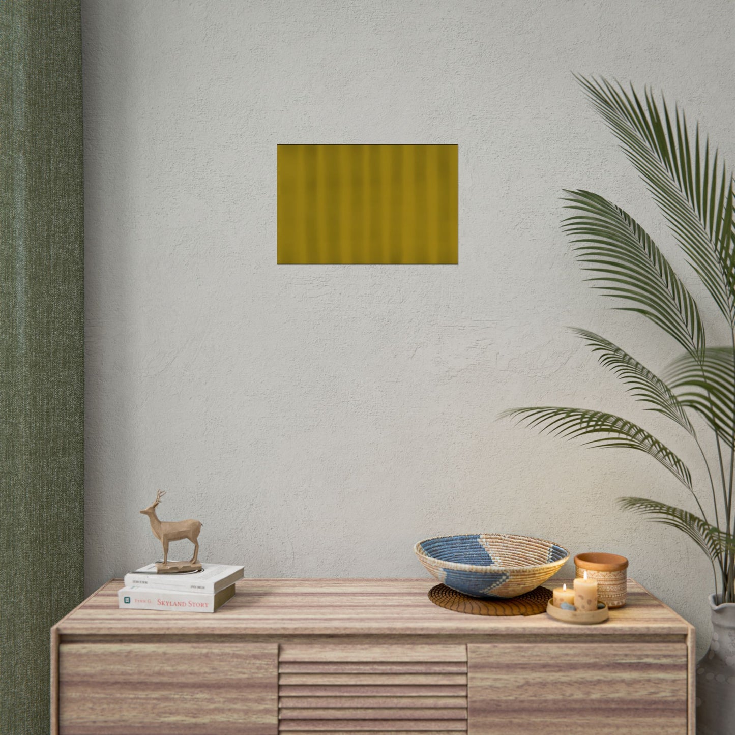 Gold Minimalist Rolled Poster — Modern Metallic Wall Art