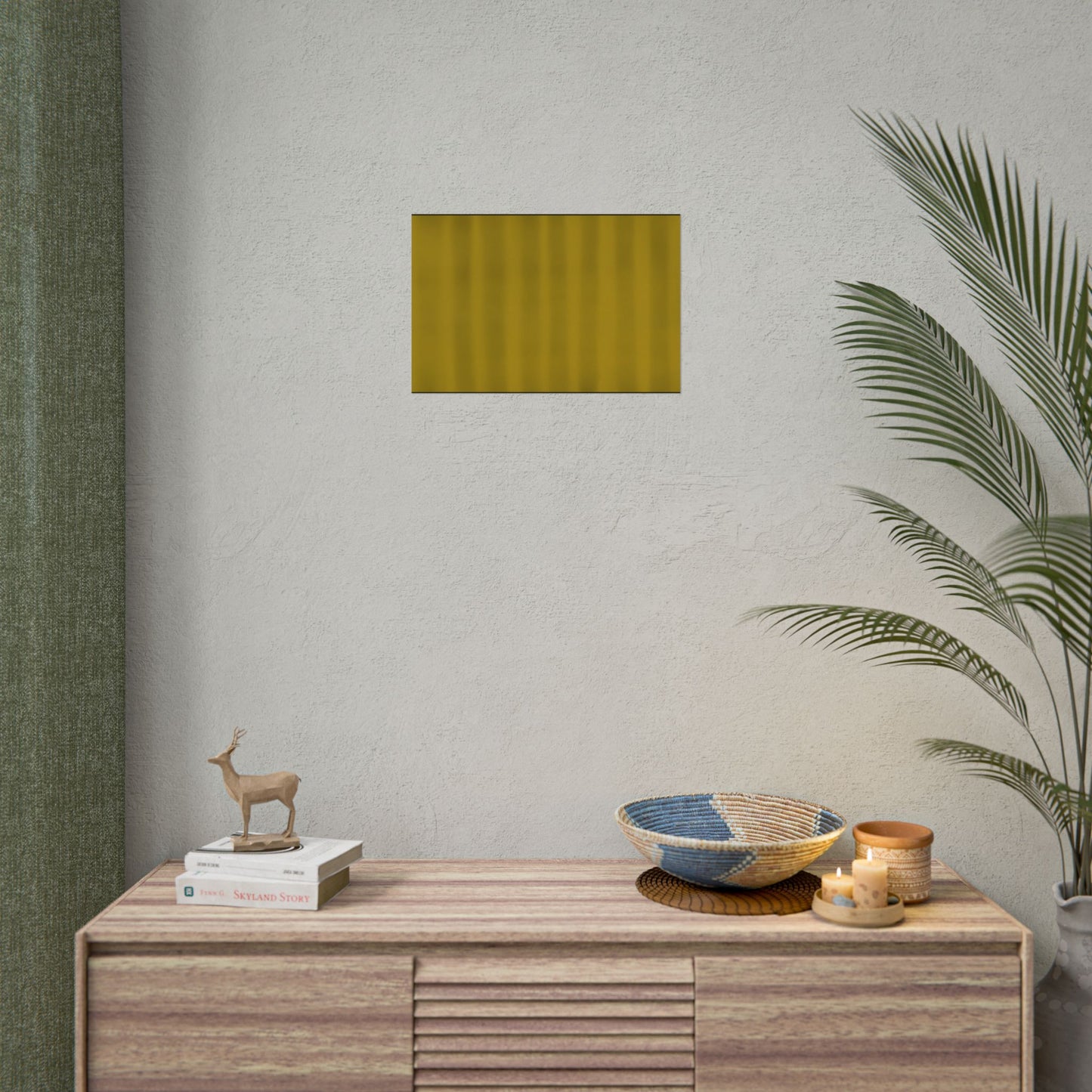 Gold Minimalist Rolled Poster — Modern Metallic Wall Art