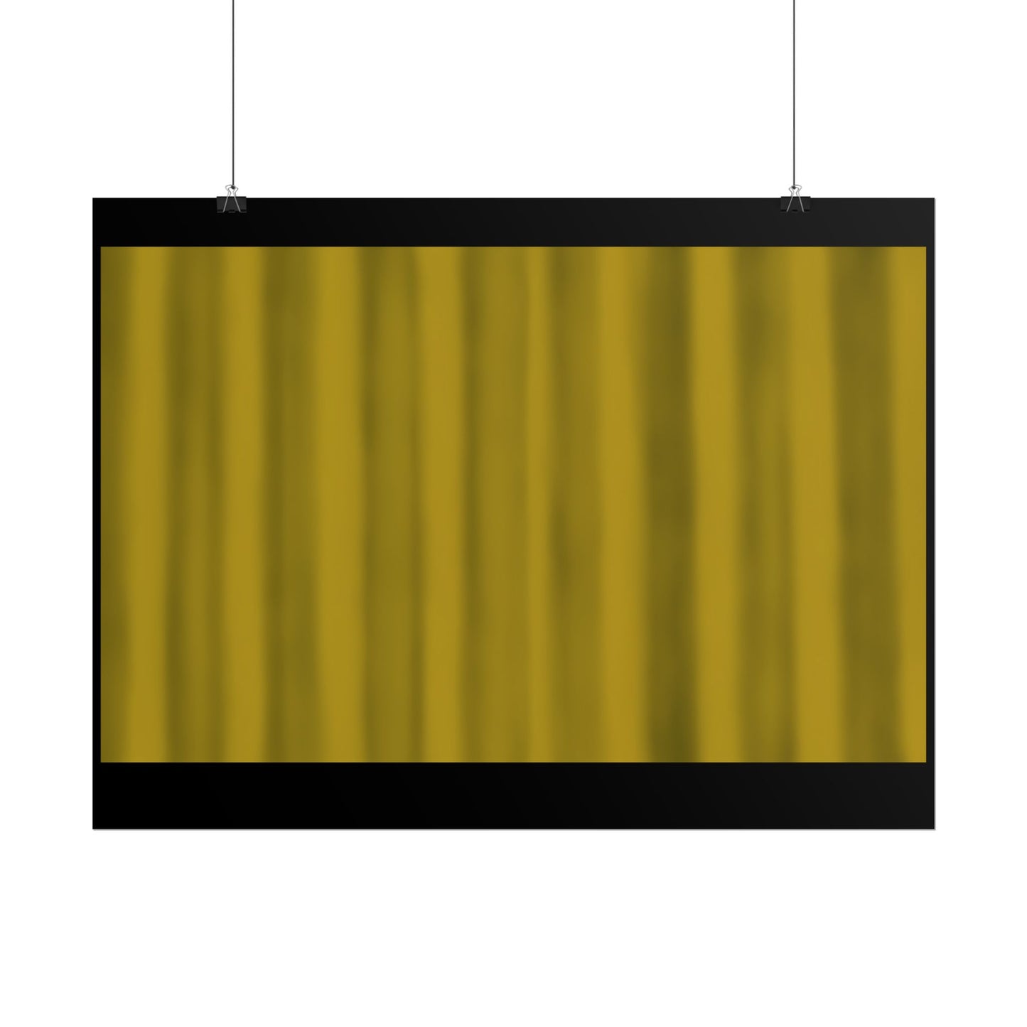 Gold Curtain Rolled Poster — Theater Stage Wall Art