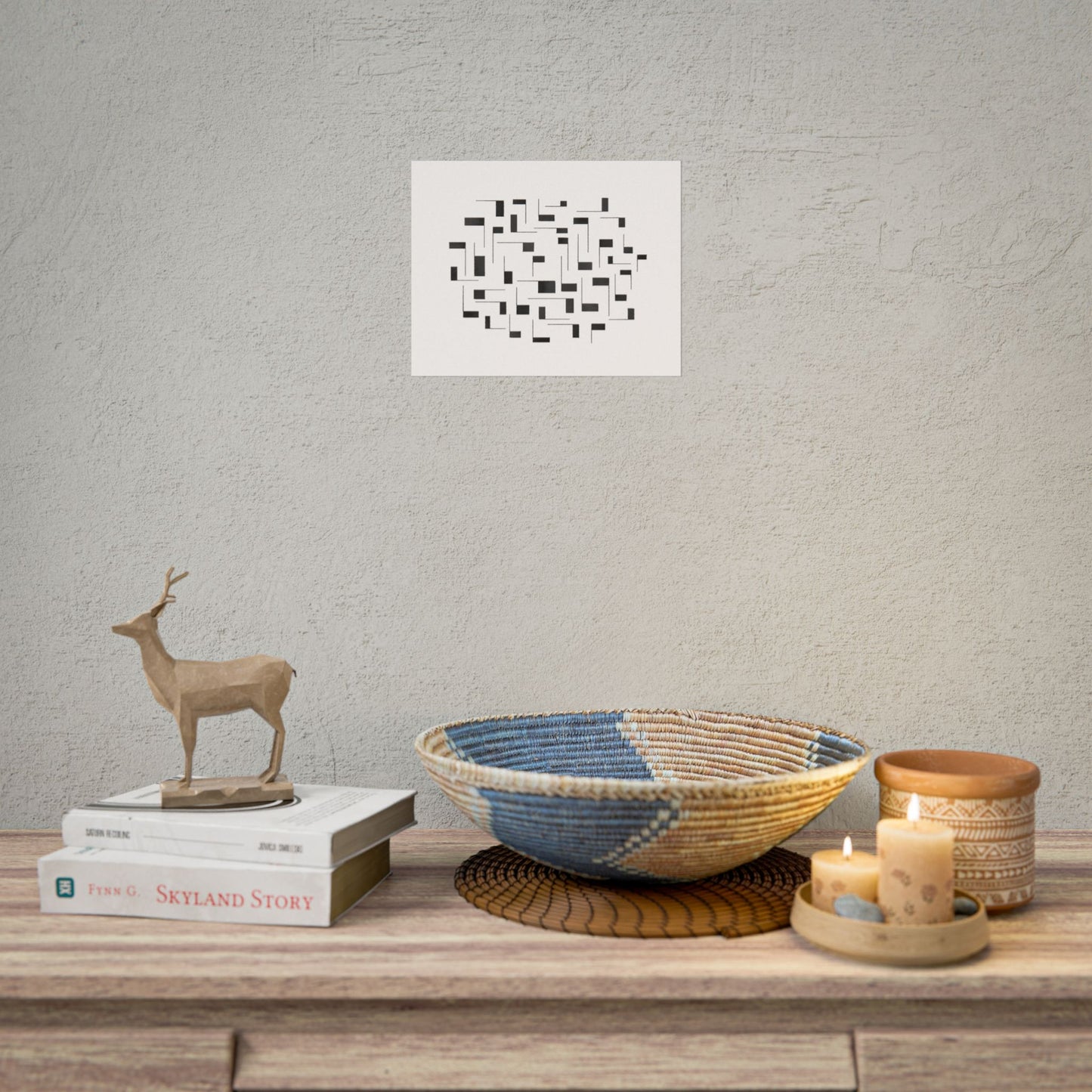 Minimalist Geometric Poster — Black  Abstract Wall Art