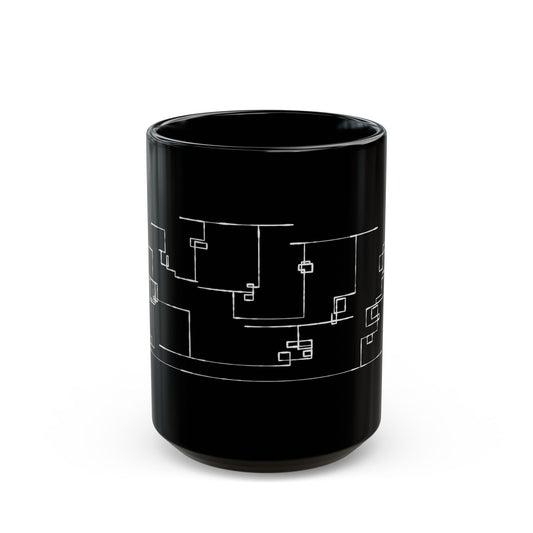 Circuit Diagram Black Mug — Minimal Tech Coffee Mug(11oz/15oz)