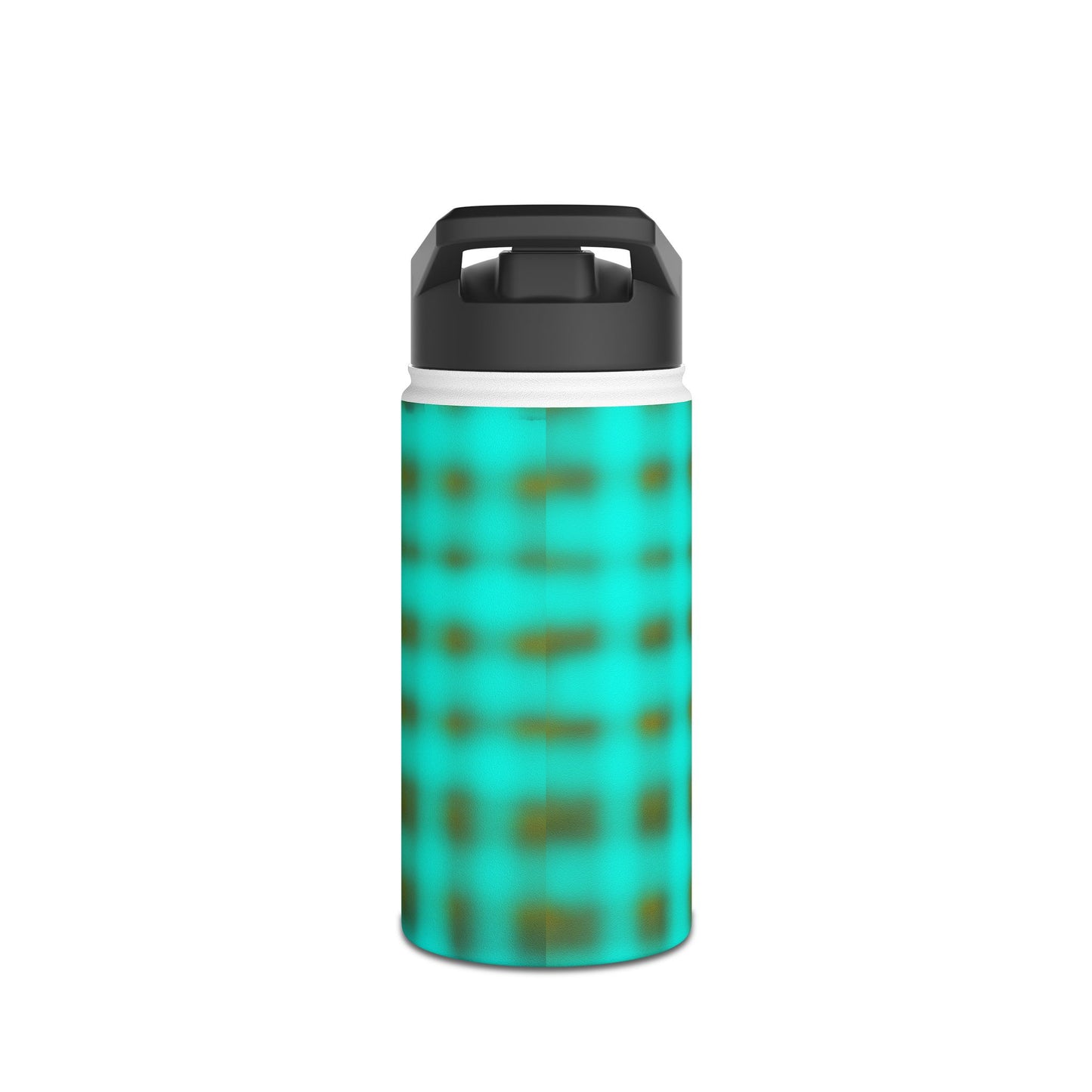 Aqua Plaid Stainless Steel Water Bottle – Insulated Travel Bottle
