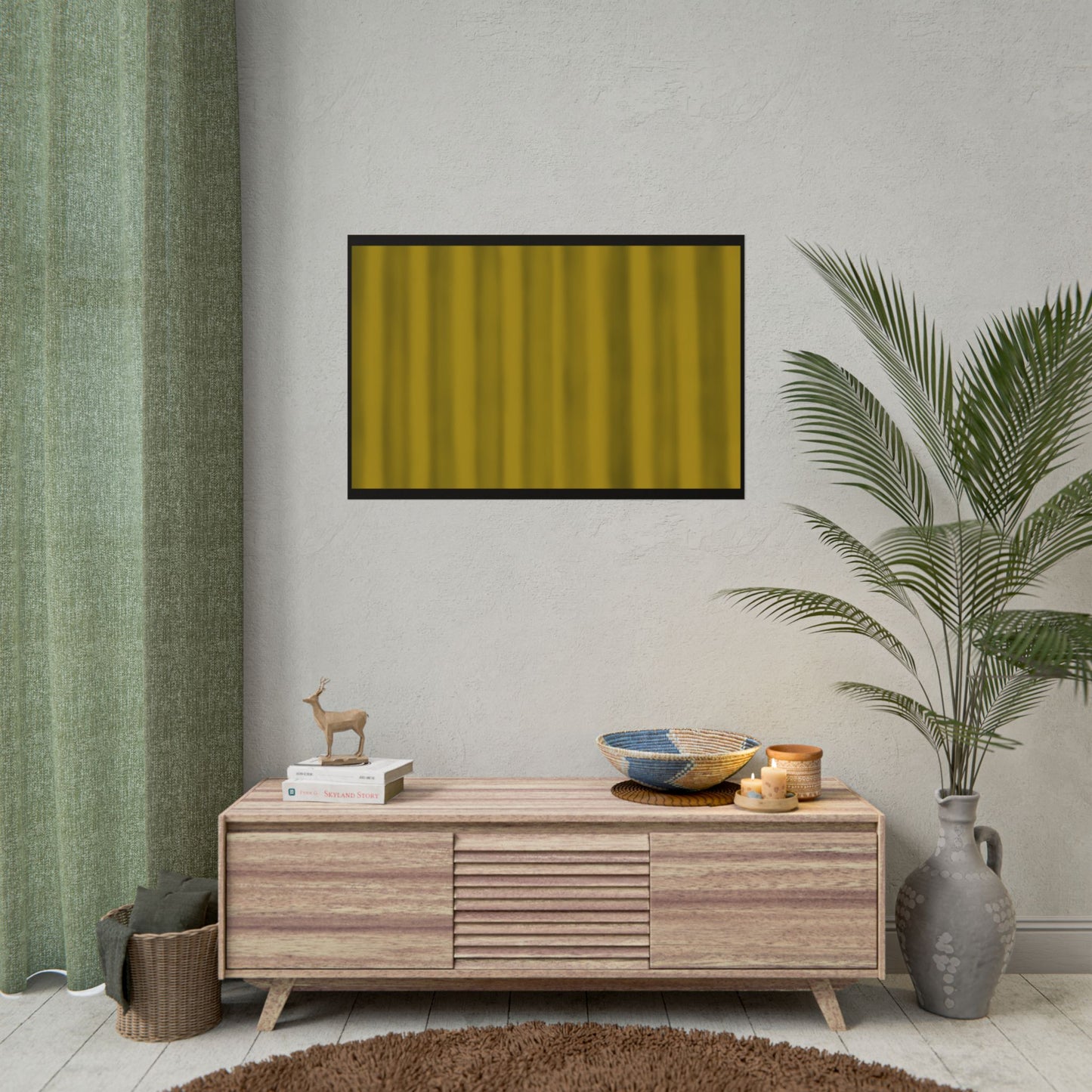 Gold Curtain Rolled Poster — Theater Stage Wall Art