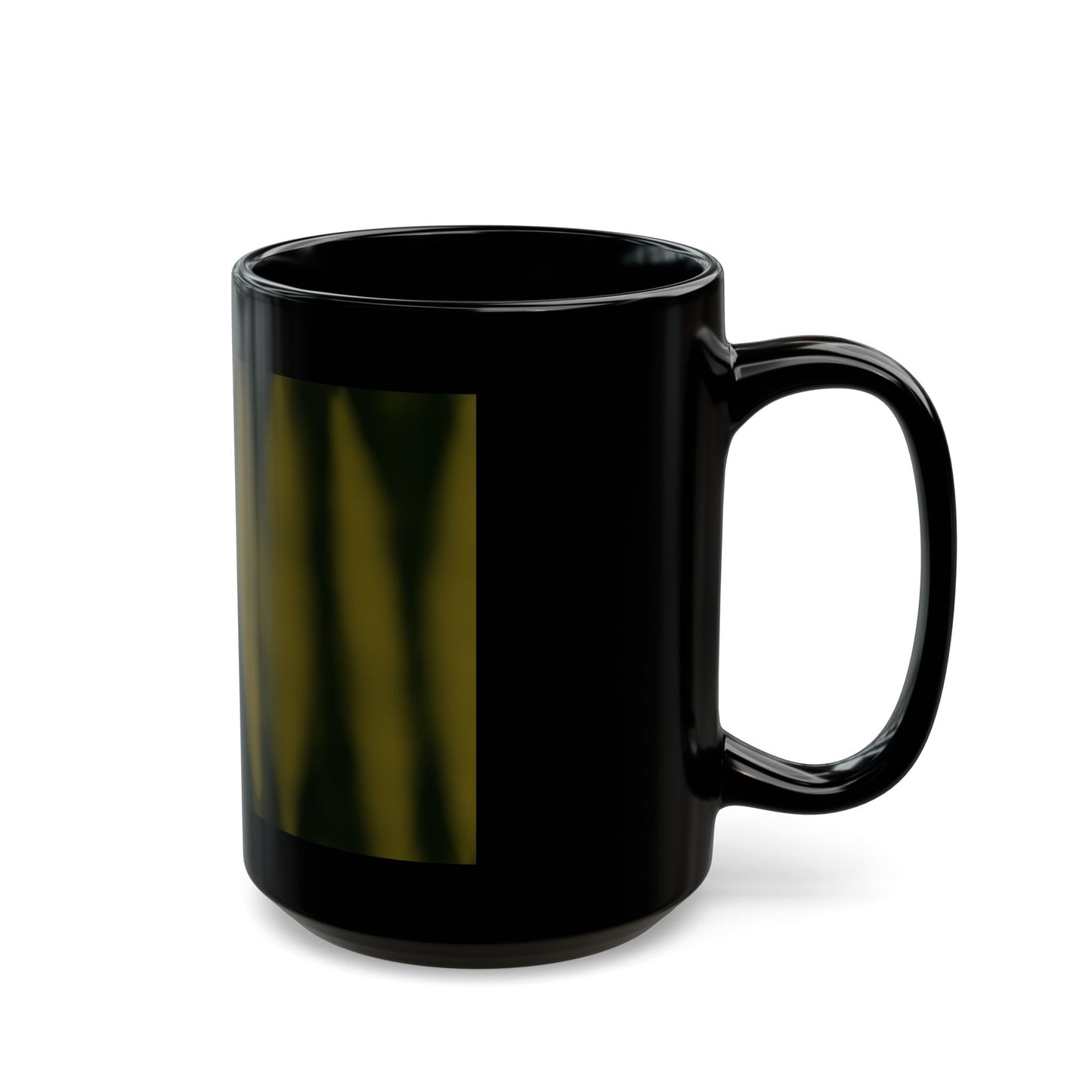 Gold Abstract Pattern Black Mug — 11oz & 15oz Ceramic Mug