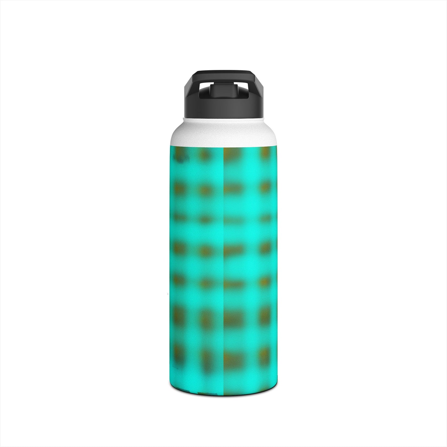 Aqua Plaid Stainless Steel Water Bottle – Insulated Travel Bottle