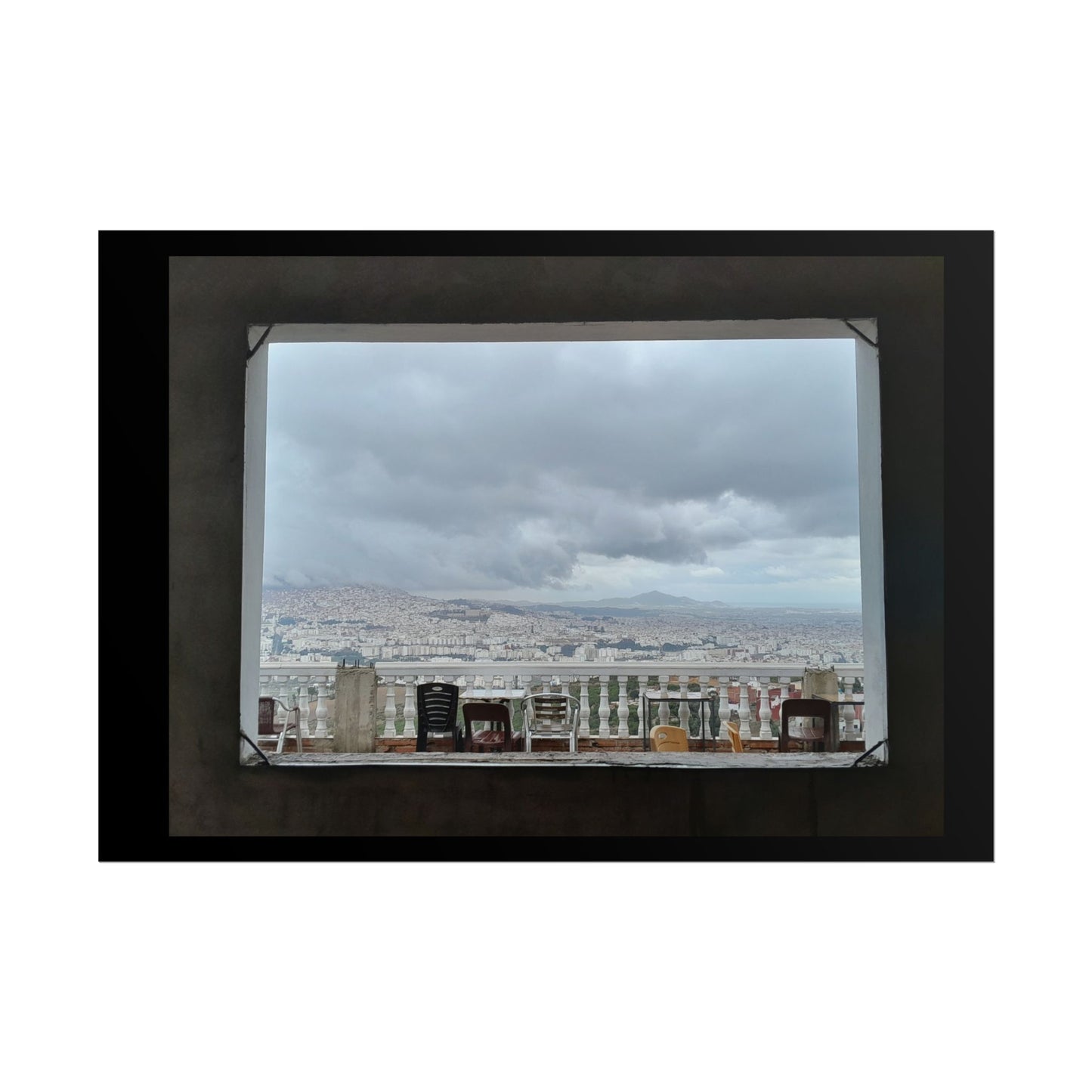 Cityscape Window Poster — Rolled Wall Art