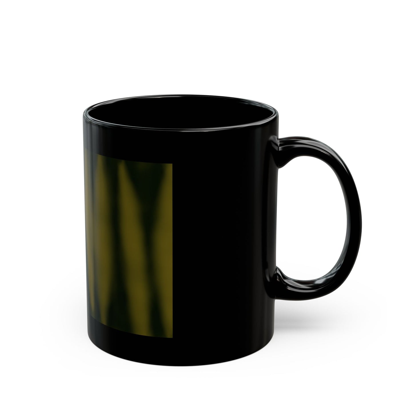 Gold Abstract Pattern Black Mug — 11oz & 15oz Ceramic Mug
