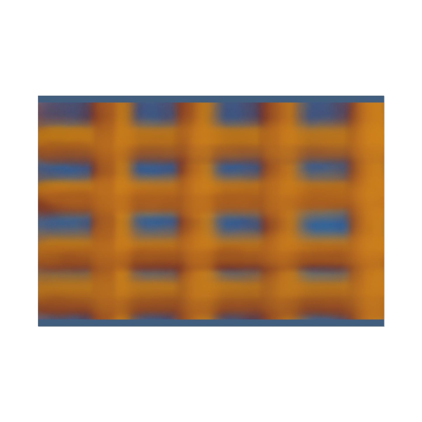Abstract Grid Rolled Poster – Warm Orange & Blue Modern Wall Art
