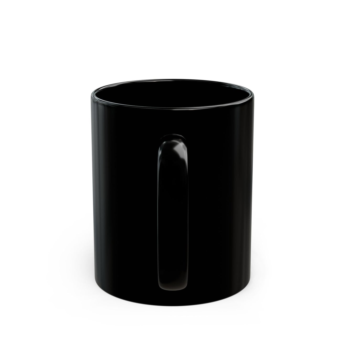 Abstract Geometric Black Ceramic Mug — Minimalist Line Art Cup (11oz, 15oz)