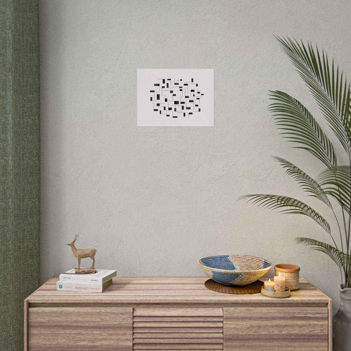 Minimalist Geometric Poster — Black  Abstract Wall Art