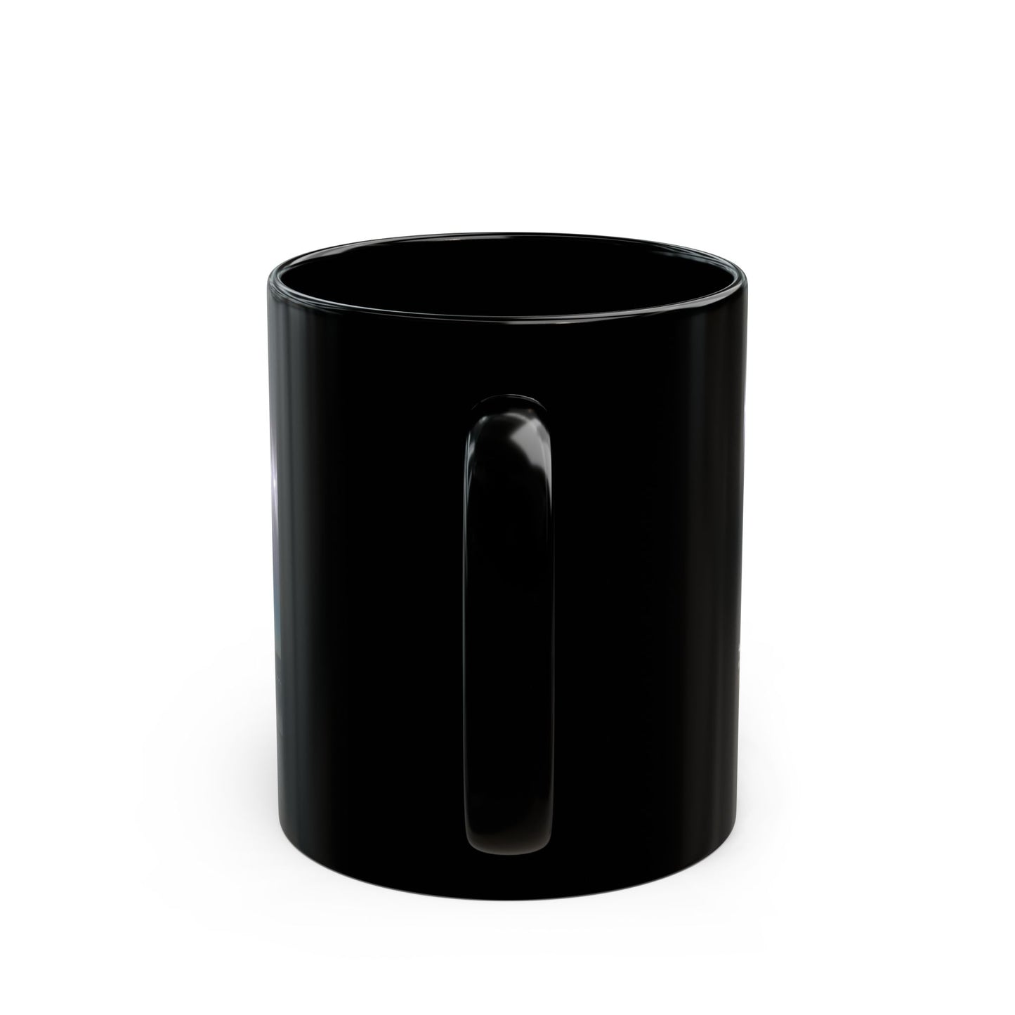 Black Ceramic Mug — Night Harbor Light Reflection Design in Switzerland(11oz, 15oz)