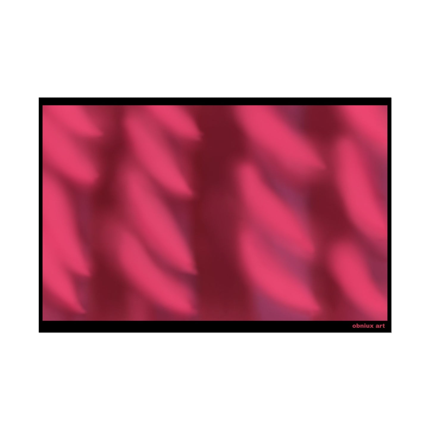 Rolled Poster – Abstract Pink Velvet Waves Art Print