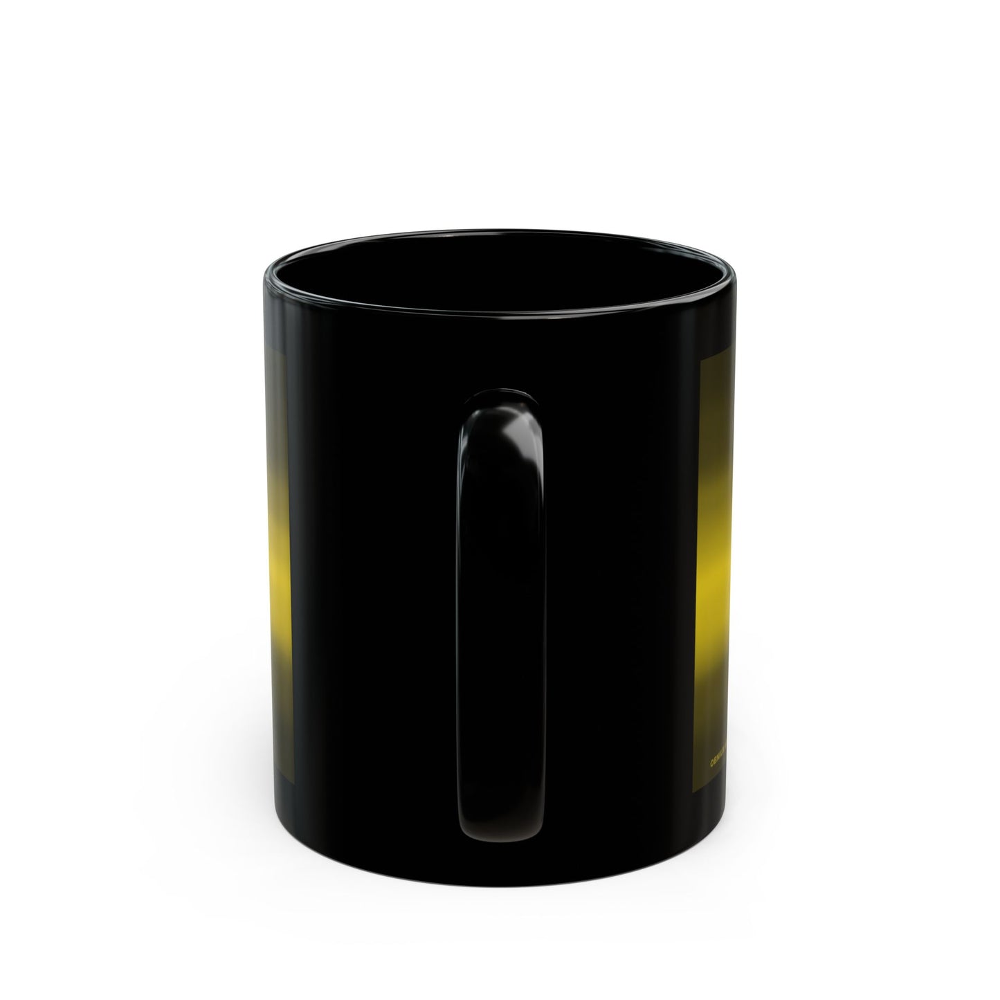 Black Gradient Stripe Mug — Yellow Ombre Ceramic Coffee Mug(11oz & 15oz)