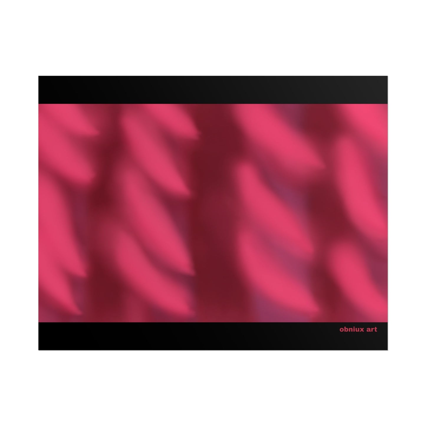 Rolled Poster – Abstract Pink Velvet Waves Art Print