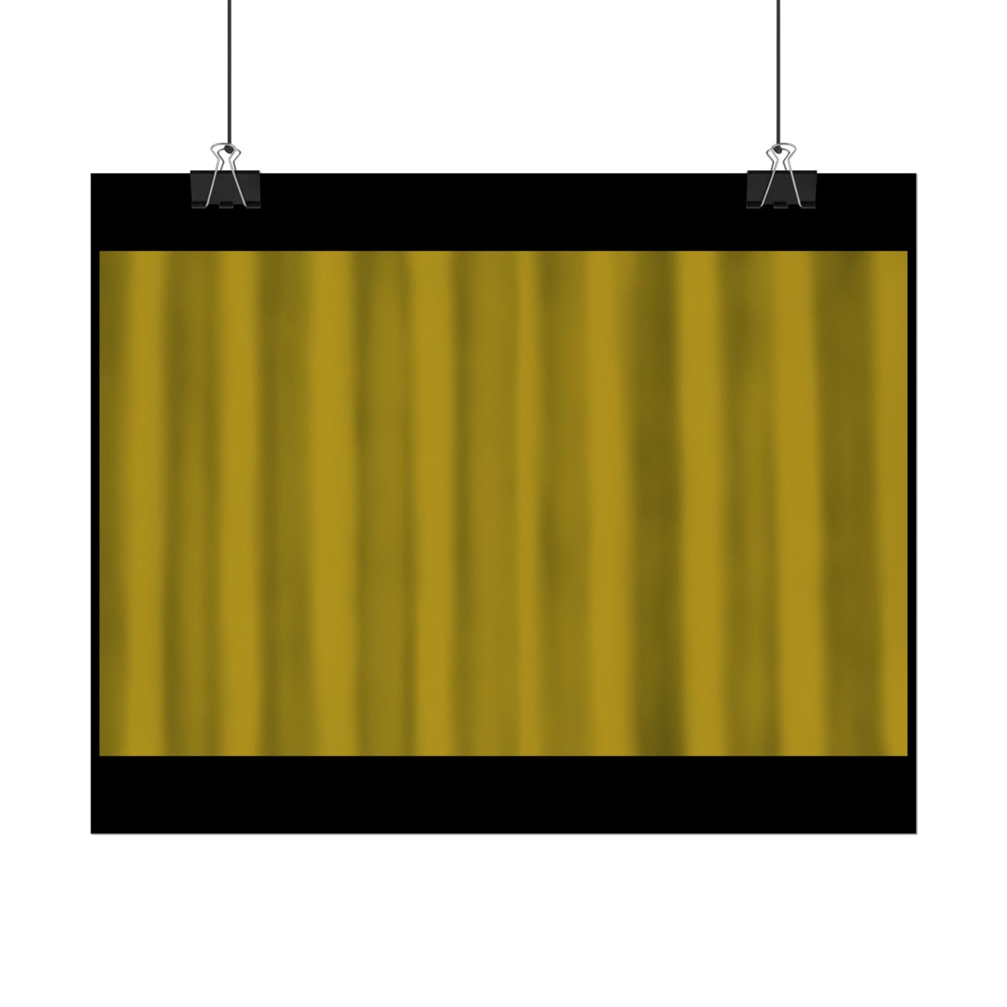 Gold Curtain Rolled Poster — Theater Stage Wall Art