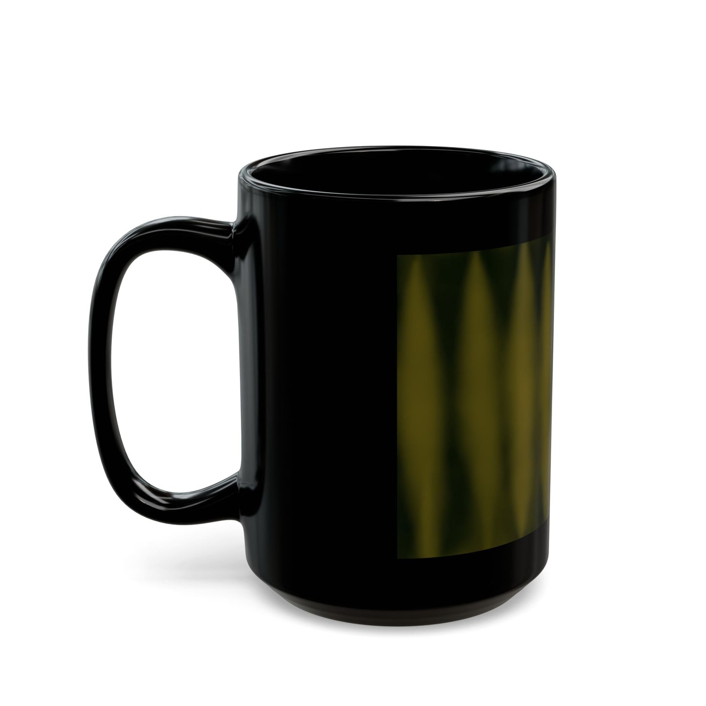 Gold Abstract Pattern Black Mug — 11oz & 15oz Ceramic Mug