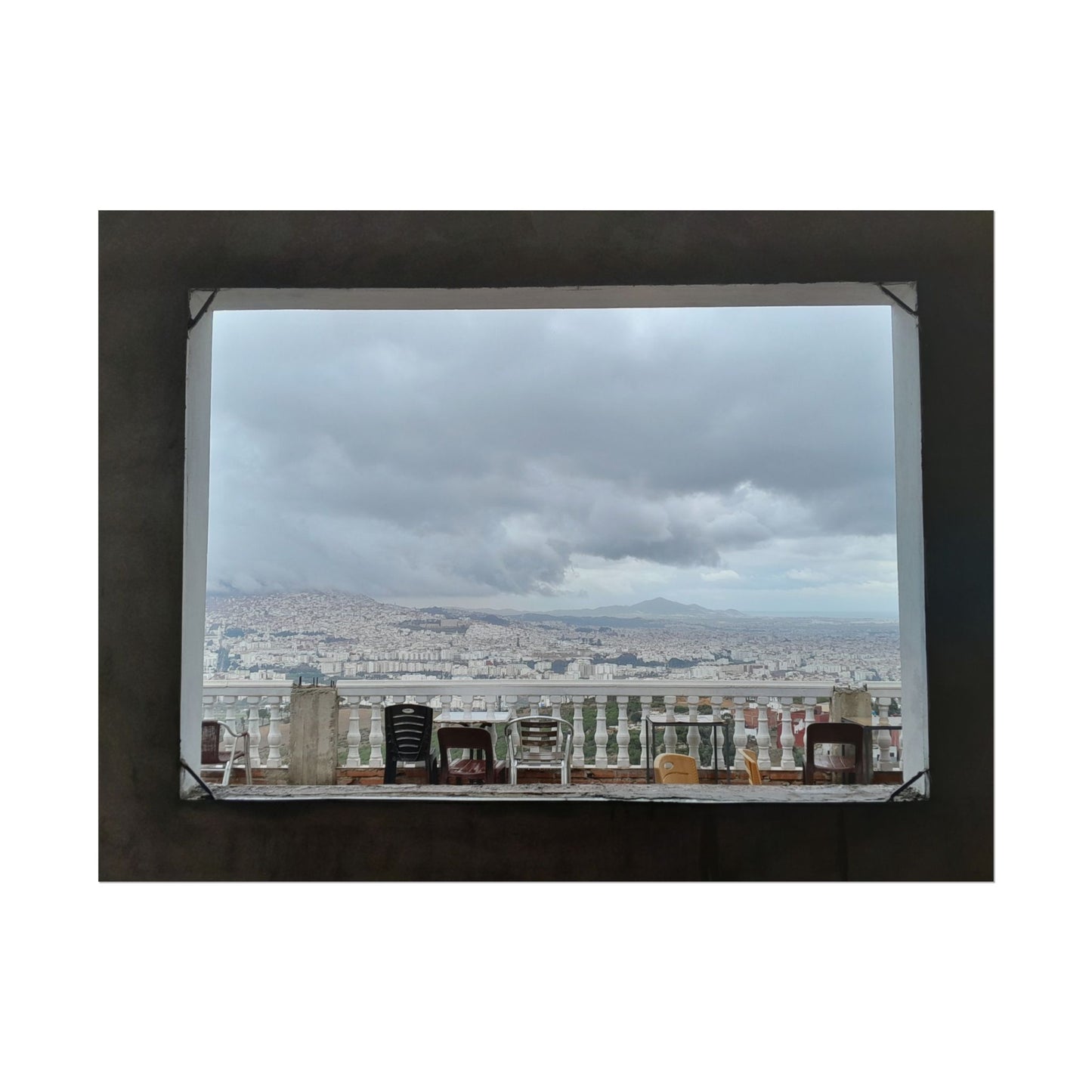 Cityscape Window Poster — Rolled Wall Art