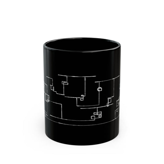 Circuit Diagram Black Mug — Minimal Tech Coffee Mug(11oz/15oz)