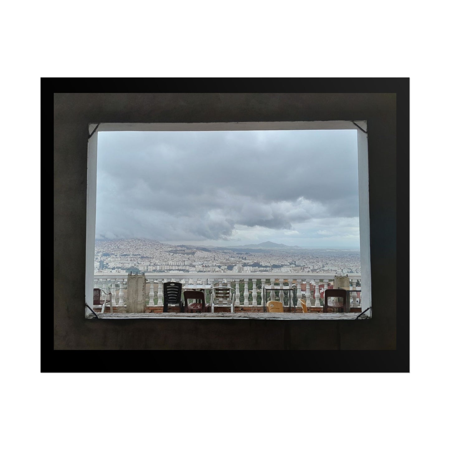 Cityscape Window Poster — Rolled Wall Art