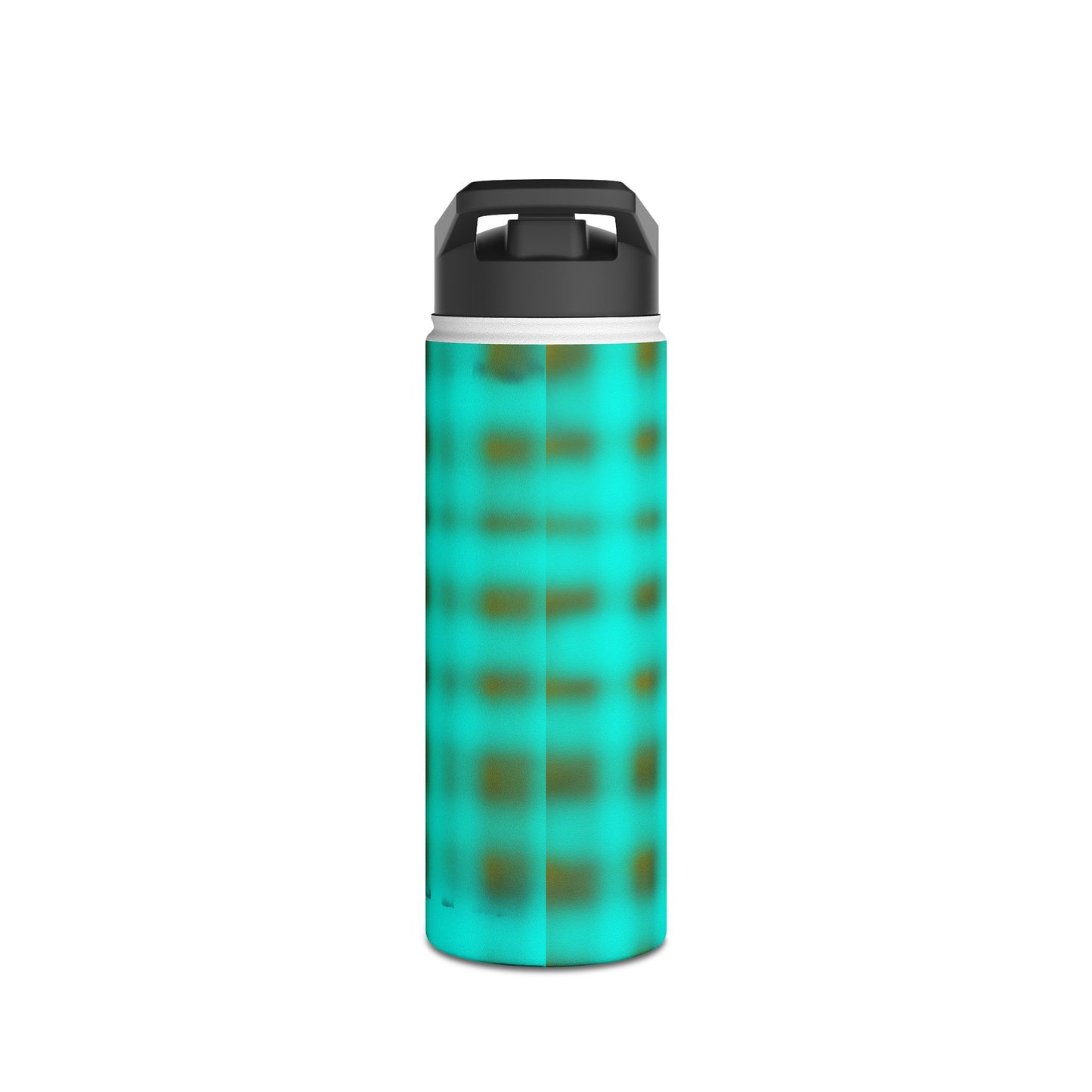 Aqua Plaid Stainless Steel Water Bottle – Insulated Travel Bottle