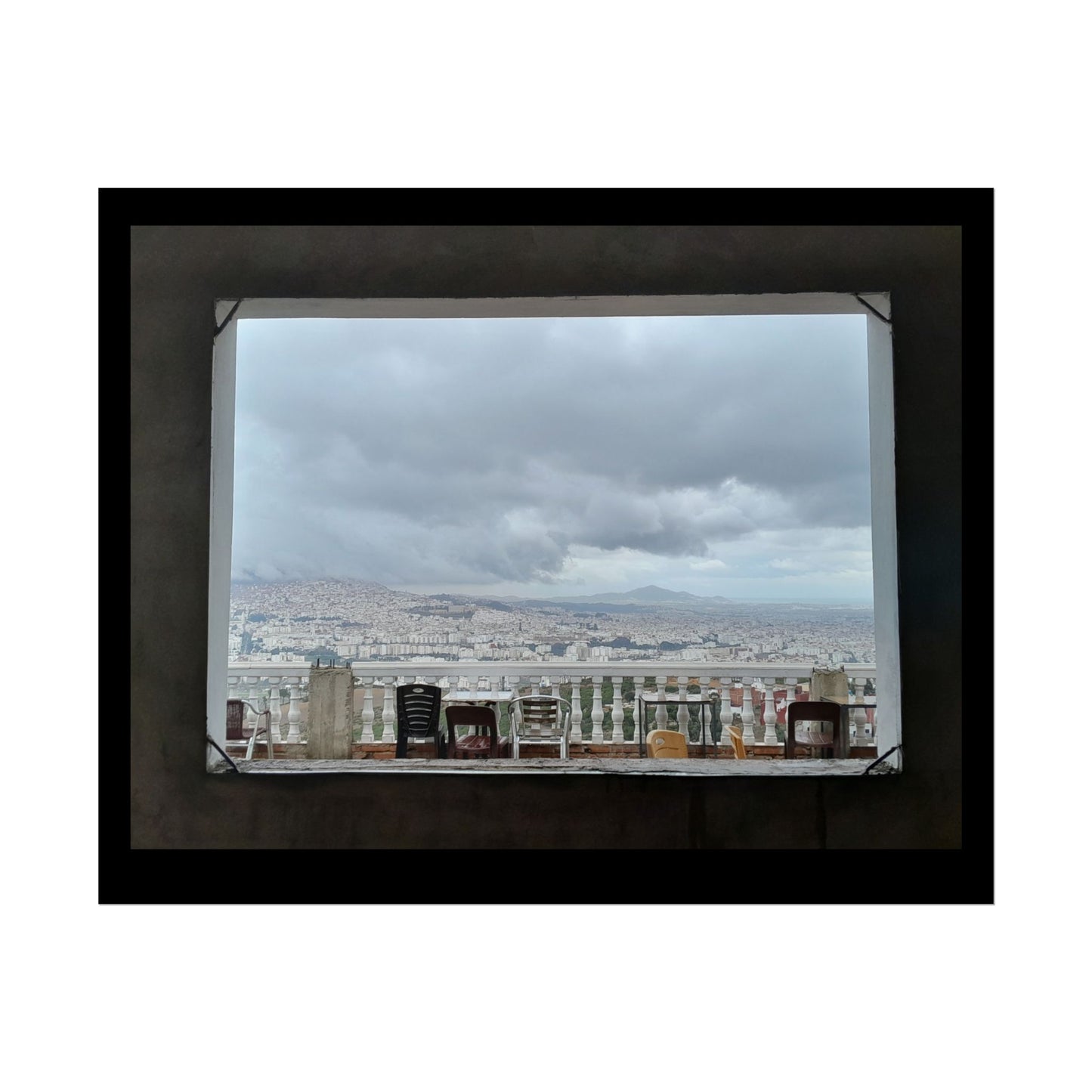 Cityscape Window Poster — Rolled Wall Art