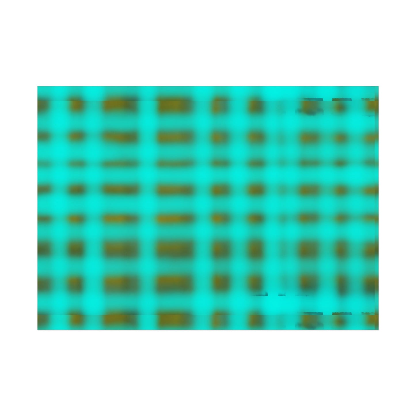 Teal Grid Abstract Poster — Modern Geometric Wall Art