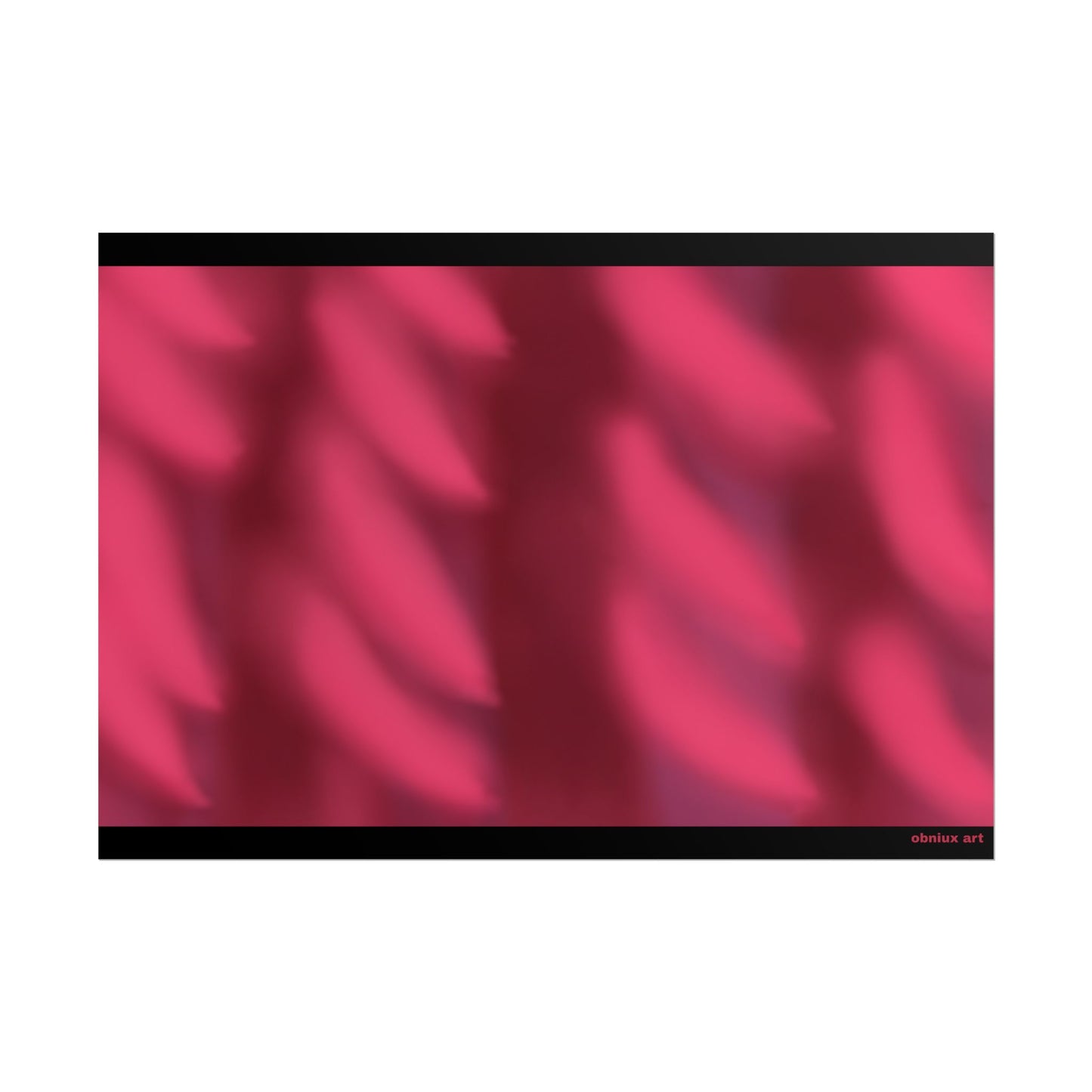 Rolled Poster – Abstract Pink Velvet Waves Art Print