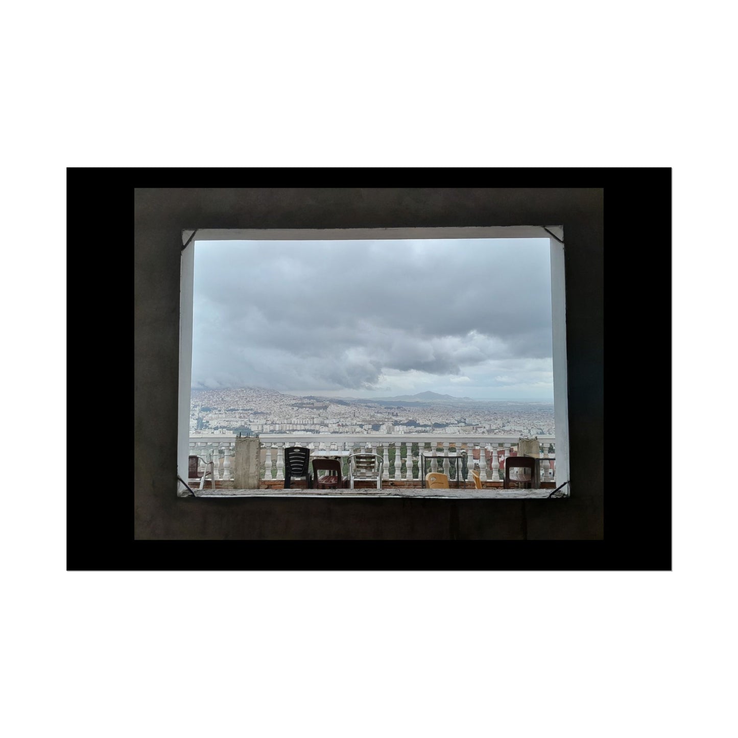 Cityscape Window Poster — Rolled Wall Art