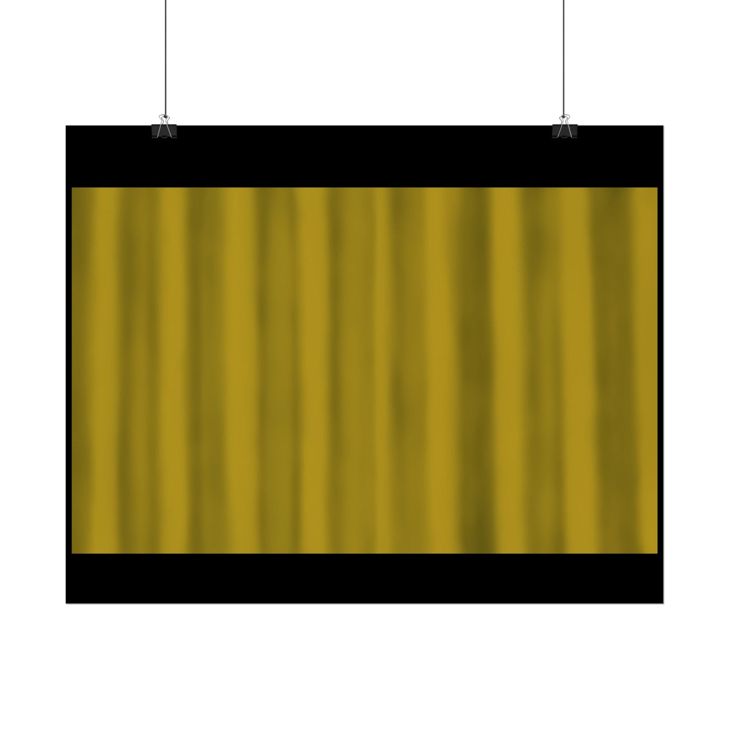 Gold Curtain Rolled Poster — Theater Stage Wall Art