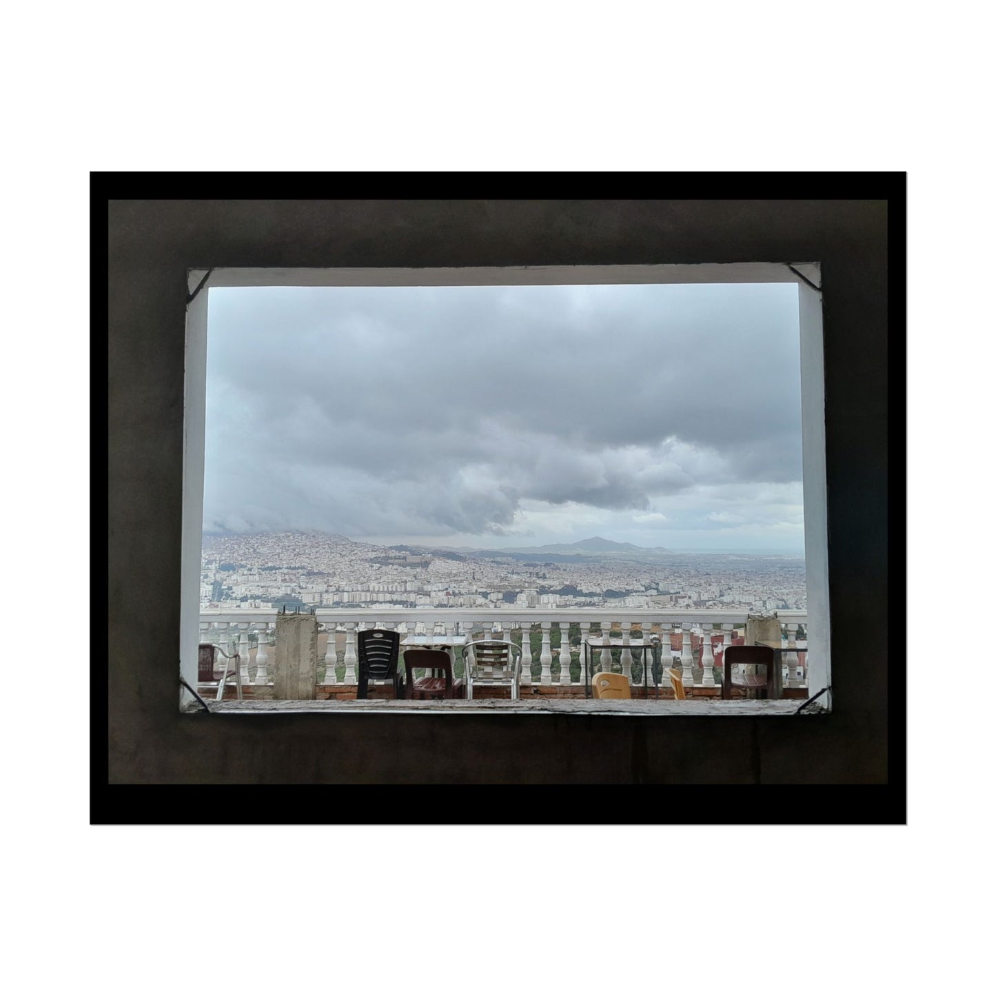 Cityscape Window Poster — Rolled Wall Art
