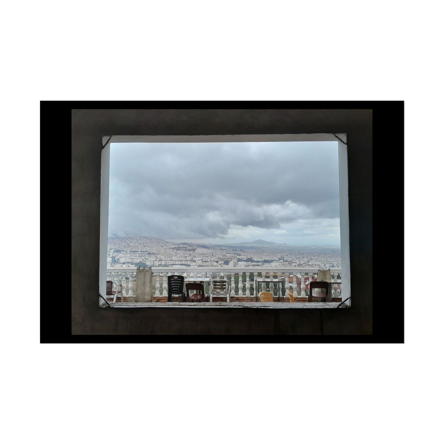 Cityscape Window Poster — Rolled Wall Art