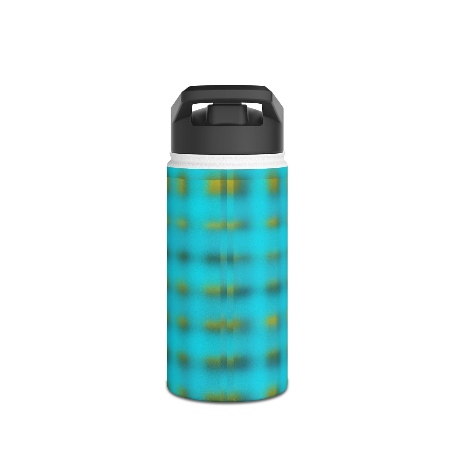 Turquoise Plaid Stainless Steel Water Bottle – Insulated Travel Flask
