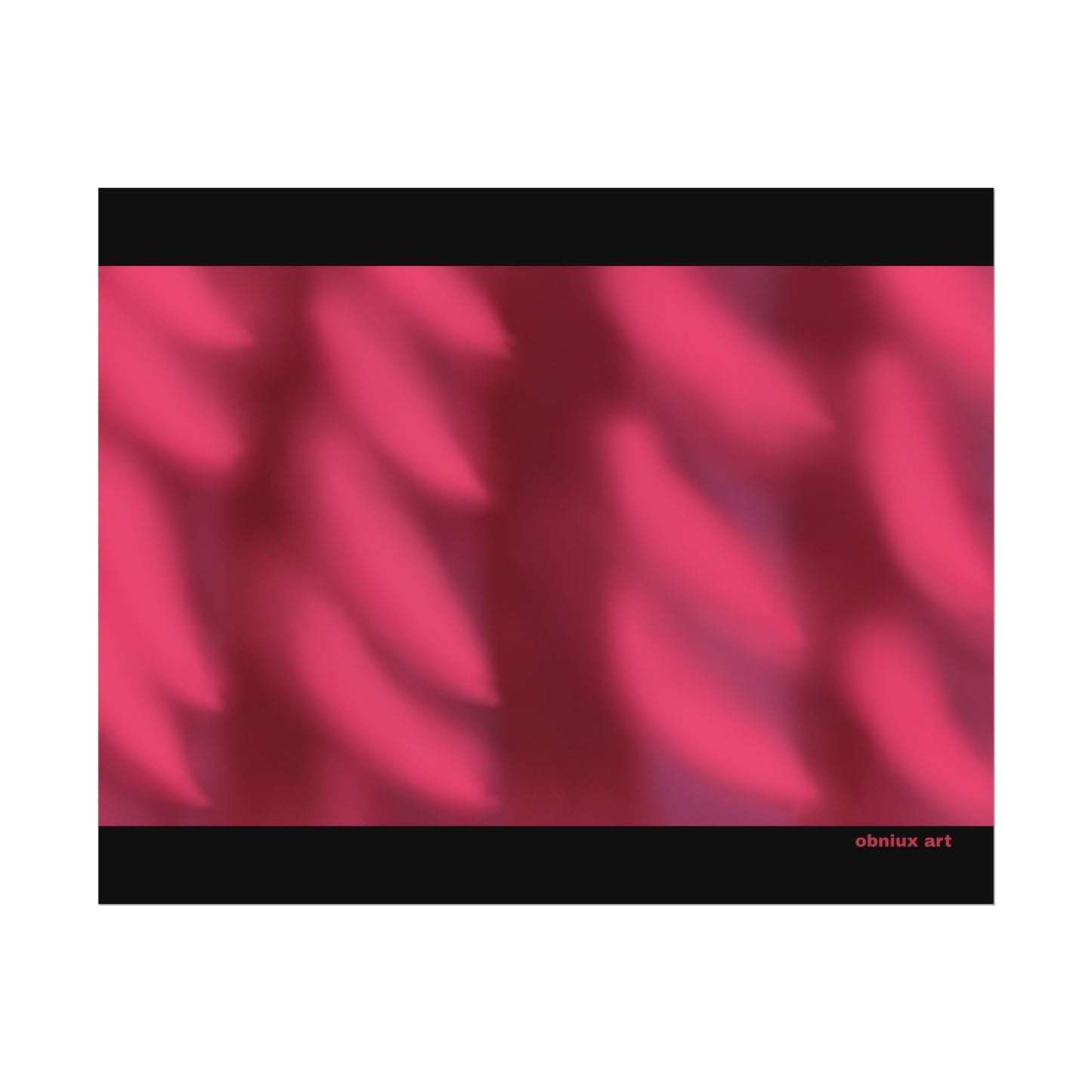 Rolled Poster – Abstract Pink Velvet Waves Art Print