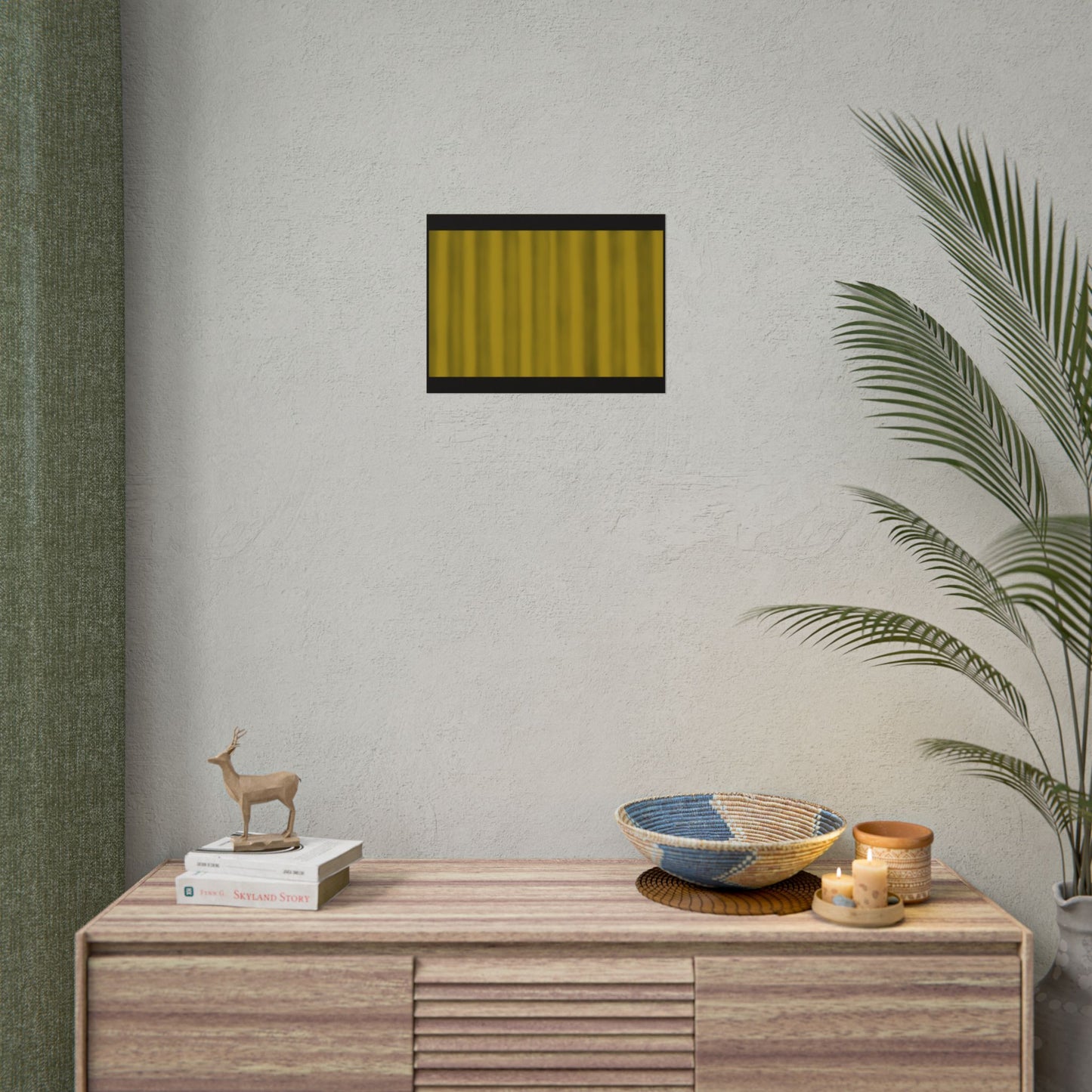 Gold Curtain Rolled Poster — Theater Stage Wall Art