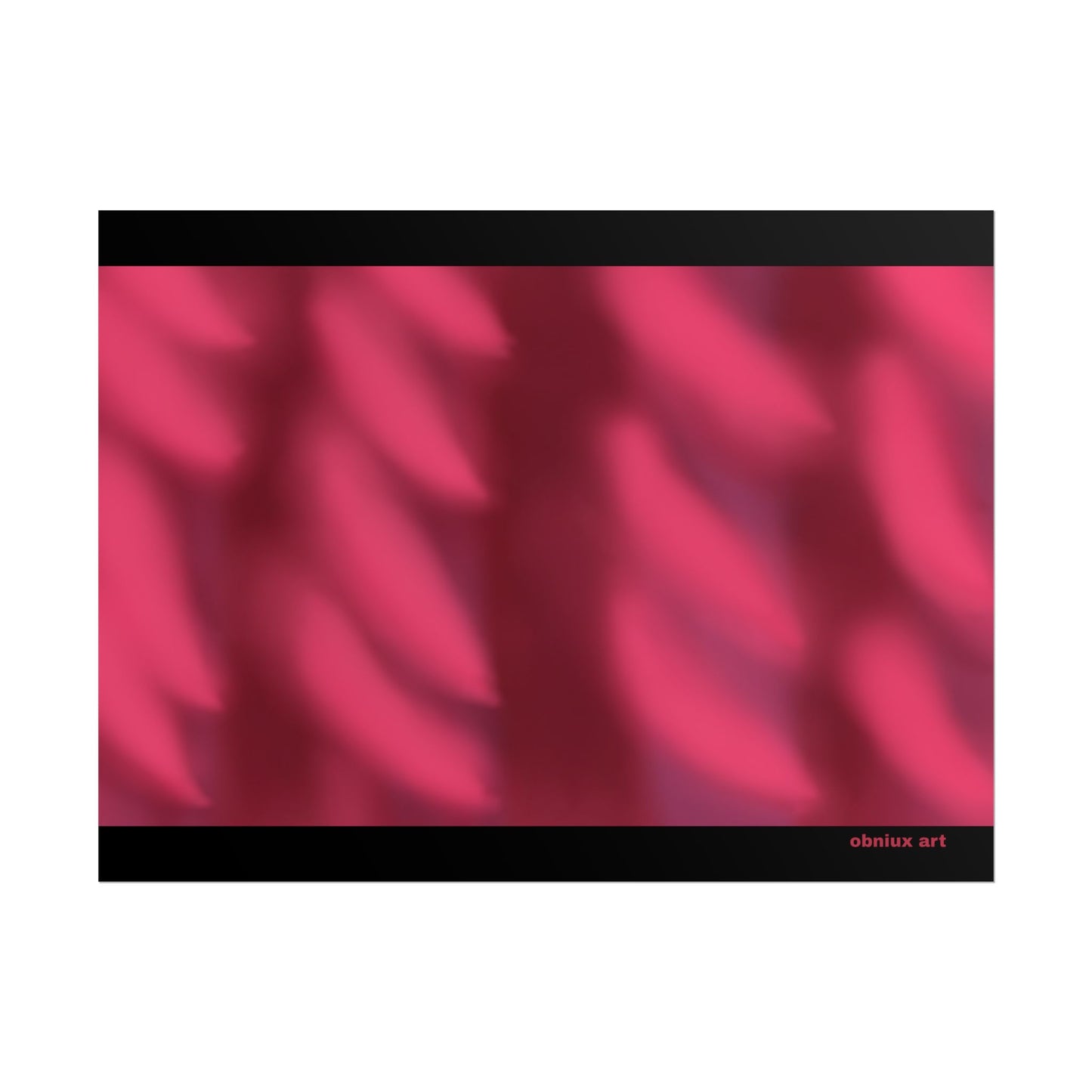 Rolled Poster – Abstract Pink Velvet Waves Art Print