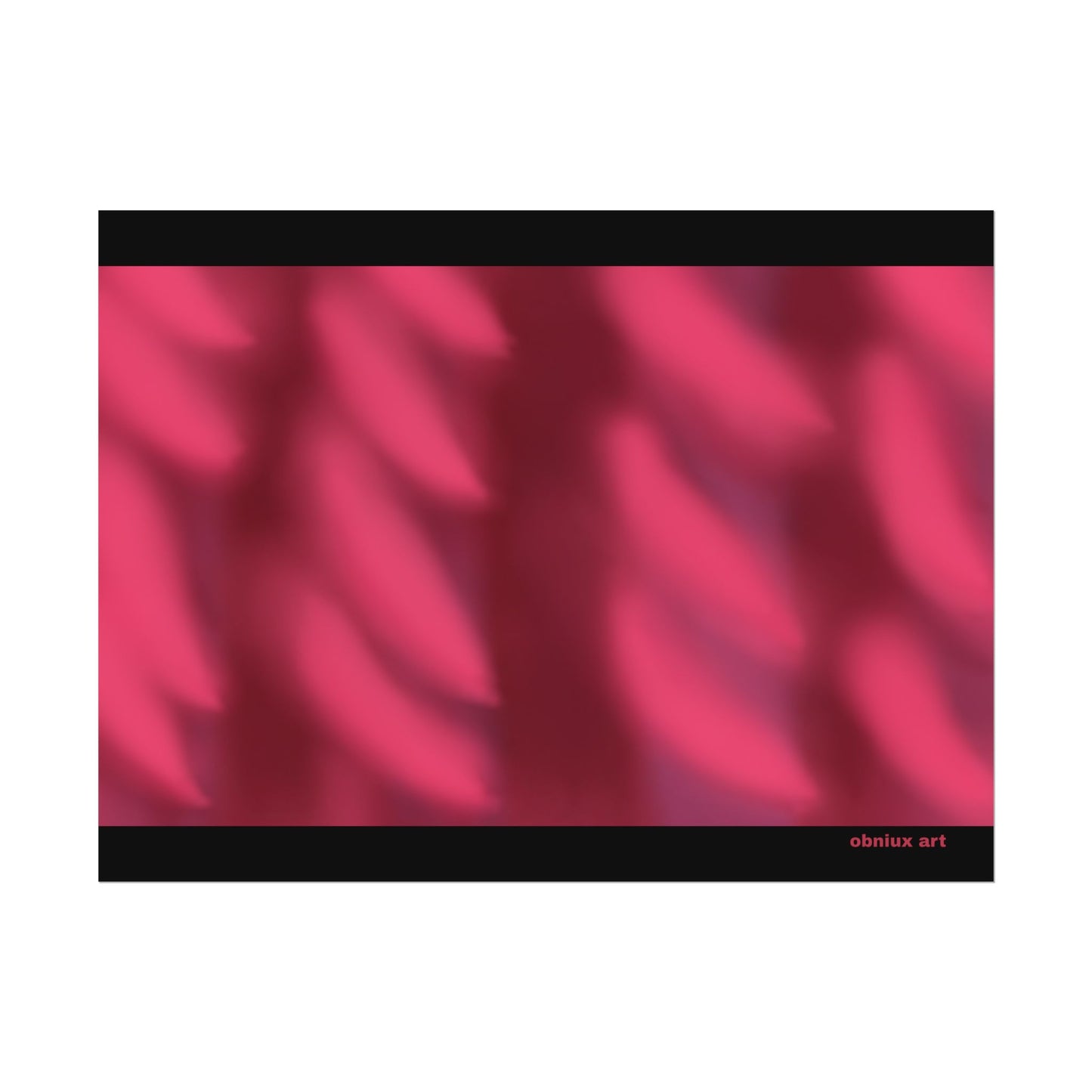 Rolled Poster – Abstract Pink Velvet Waves Art Print