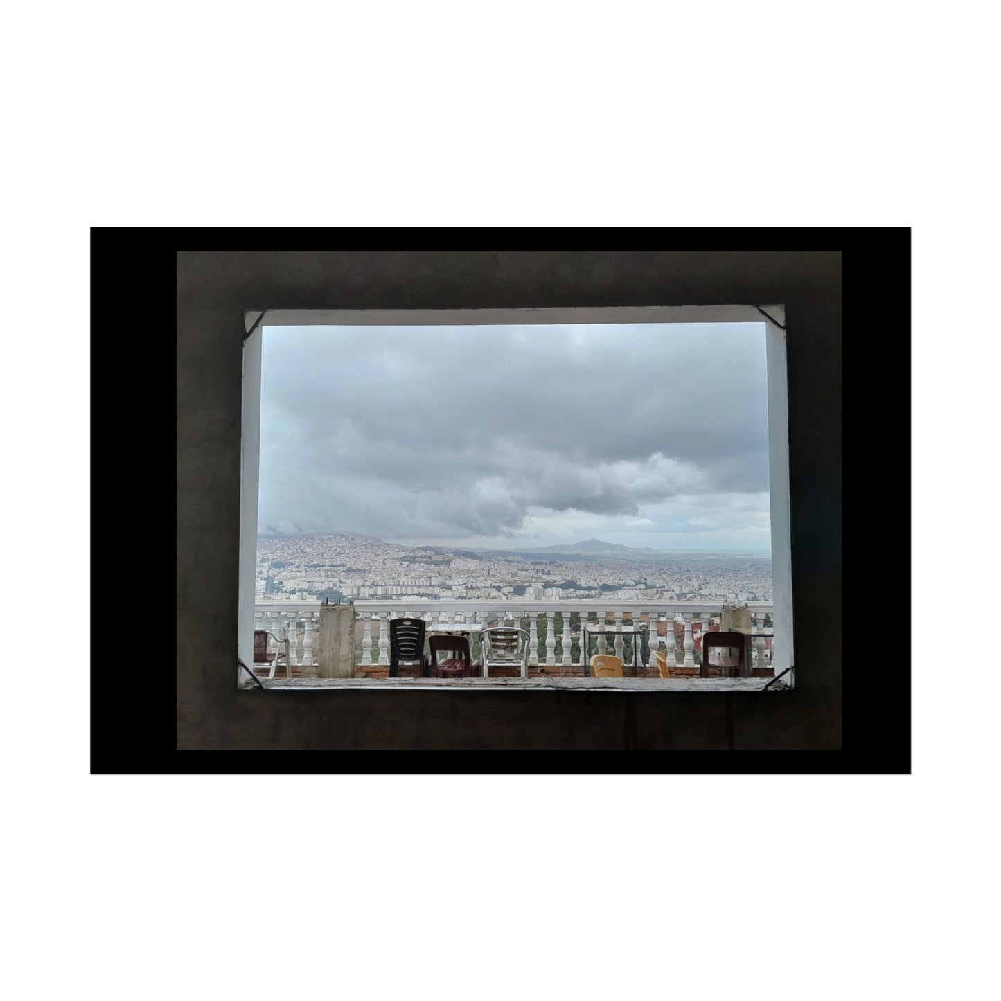 Cityscape Window Poster — Rolled Wall Art