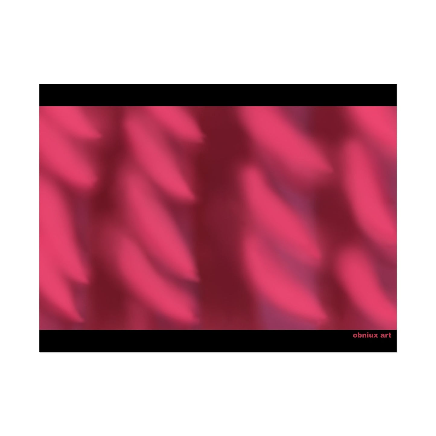 Rolled Poster – Abstract Pink Velvet Waves Art Print