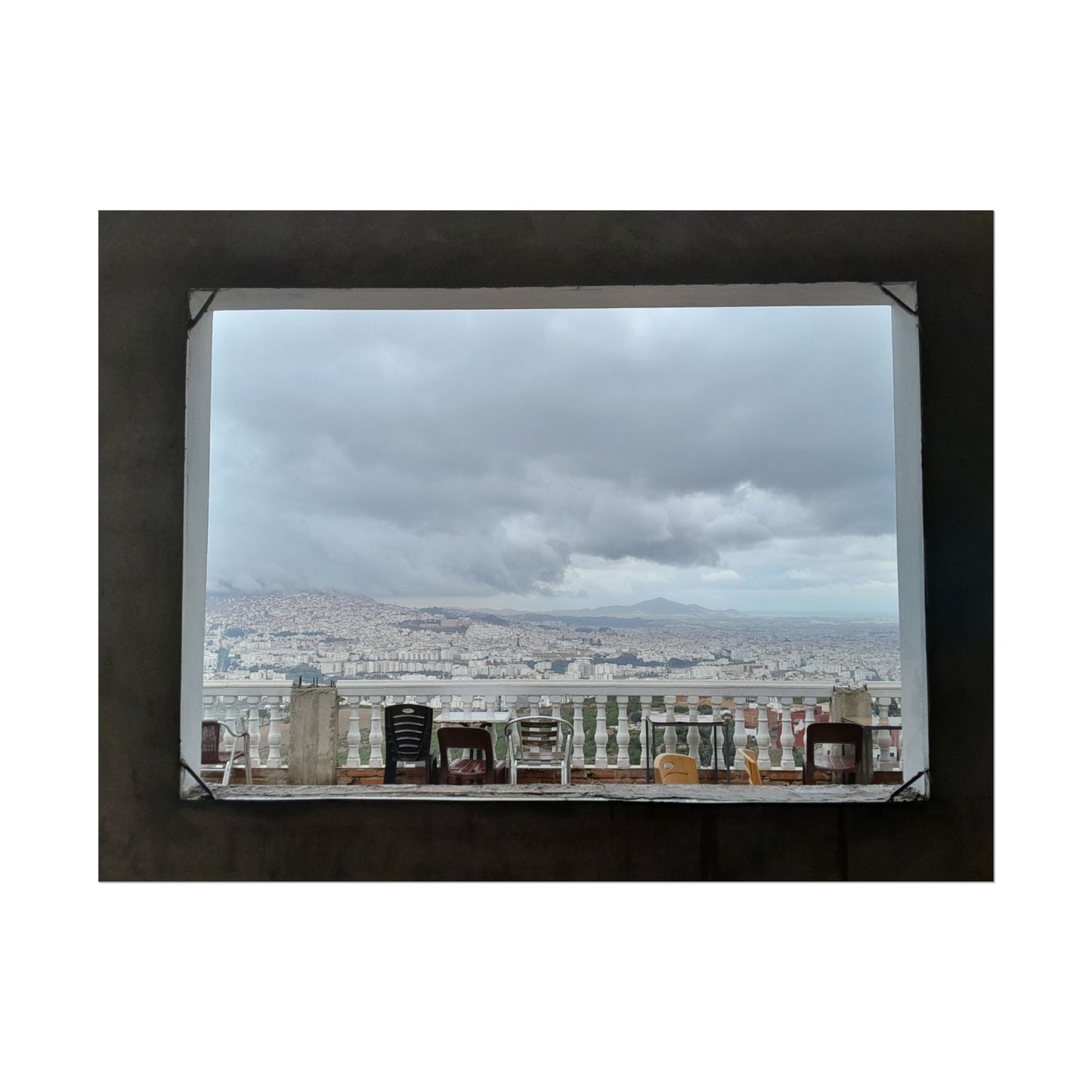 Cityscape Window Poster — Rolled Wall Art